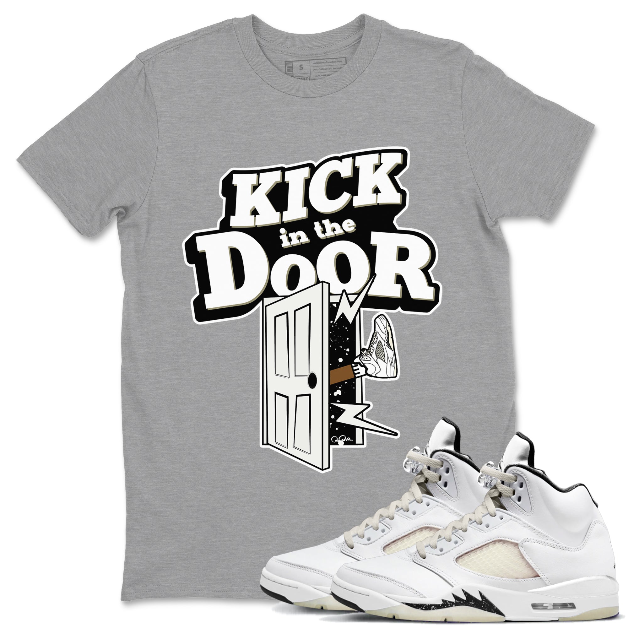 Kick In The Door snkmatch Tees - Air Jordan 5 Sail