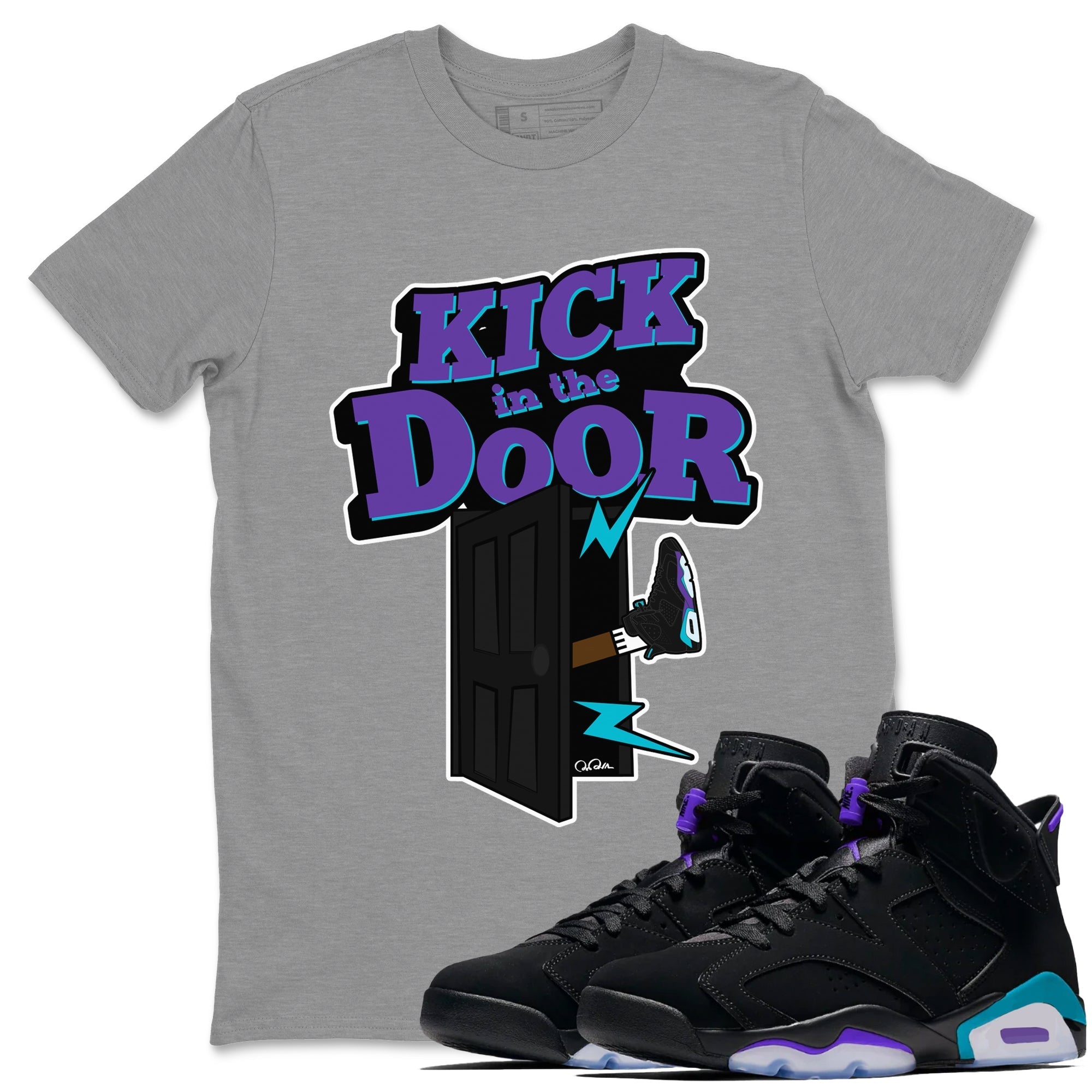 Kick In The Door Unisex Tops - Air Jordan 6 Aqua