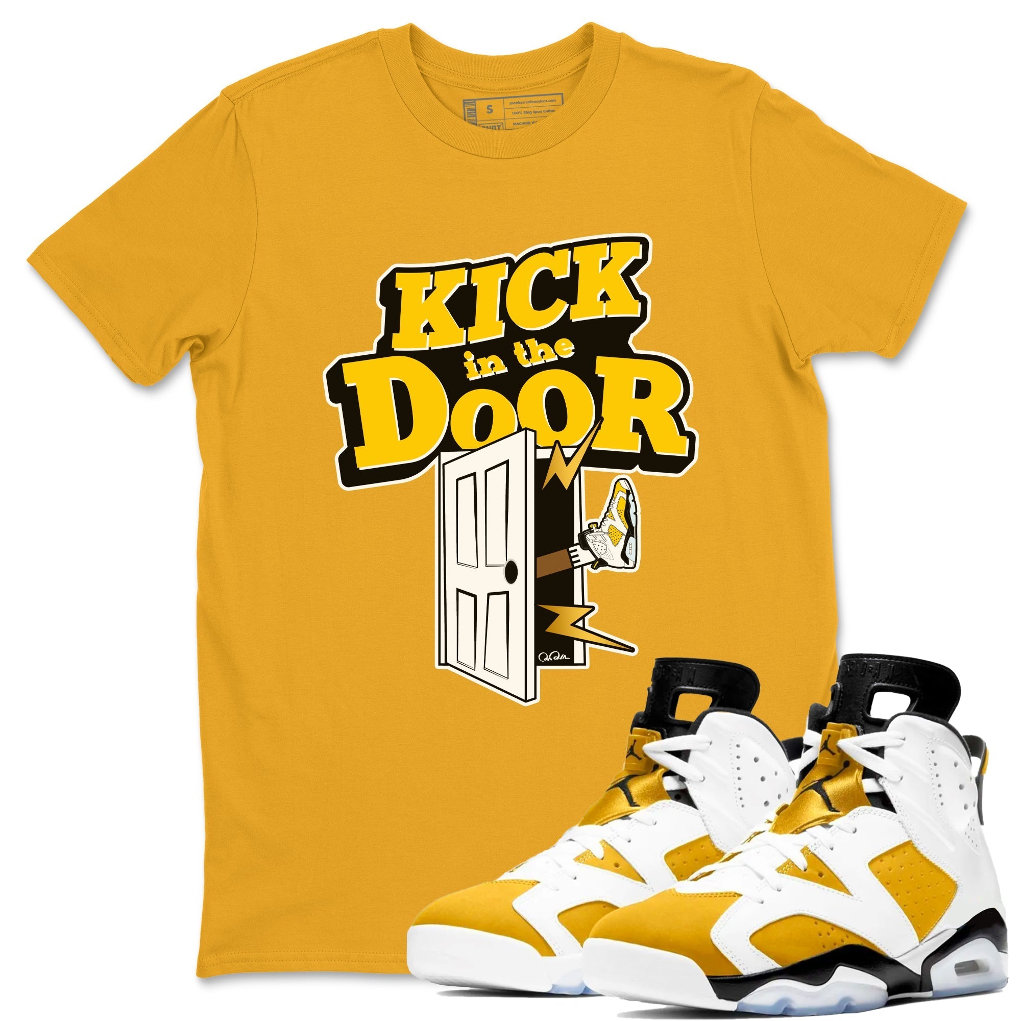 Kick In The Door snkmatch Tee - Air Jordan 6 Yellow Ochre