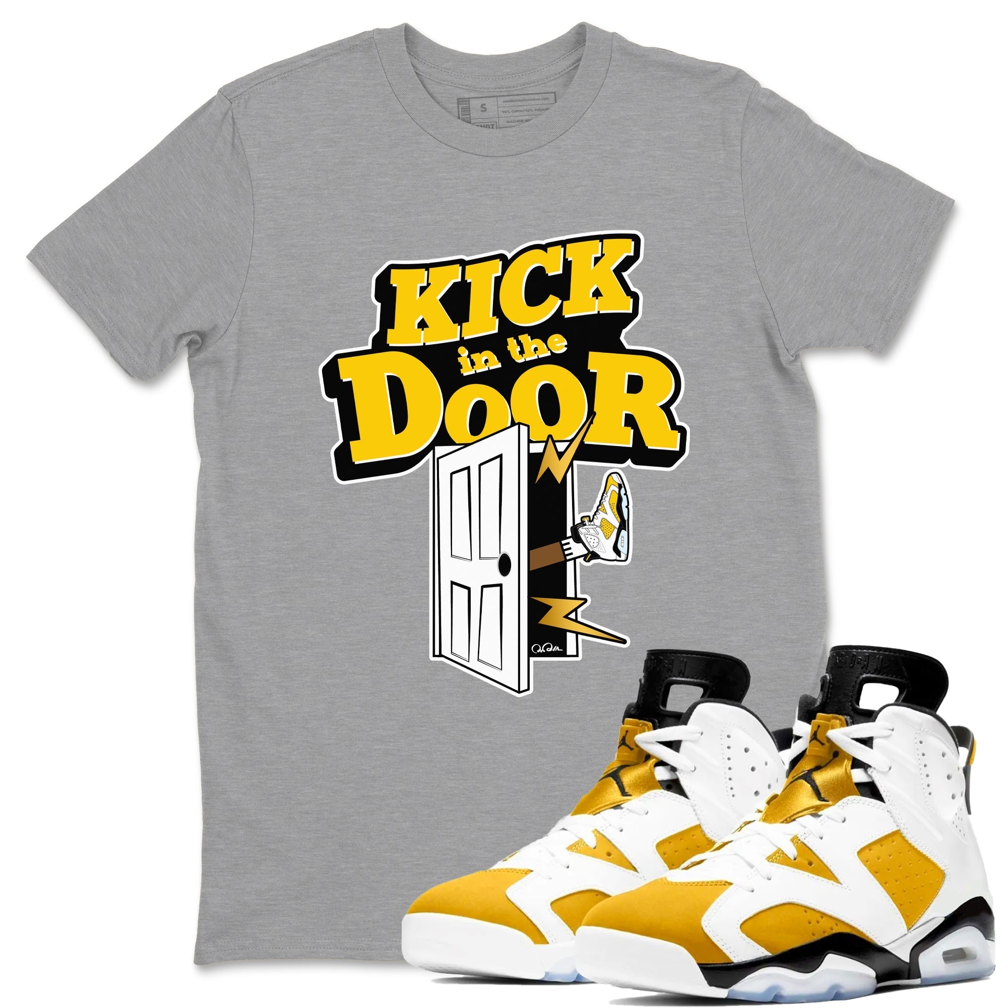 Kick In The Door snkmatch Tee - Air Jordan 6 Yellow Ochre