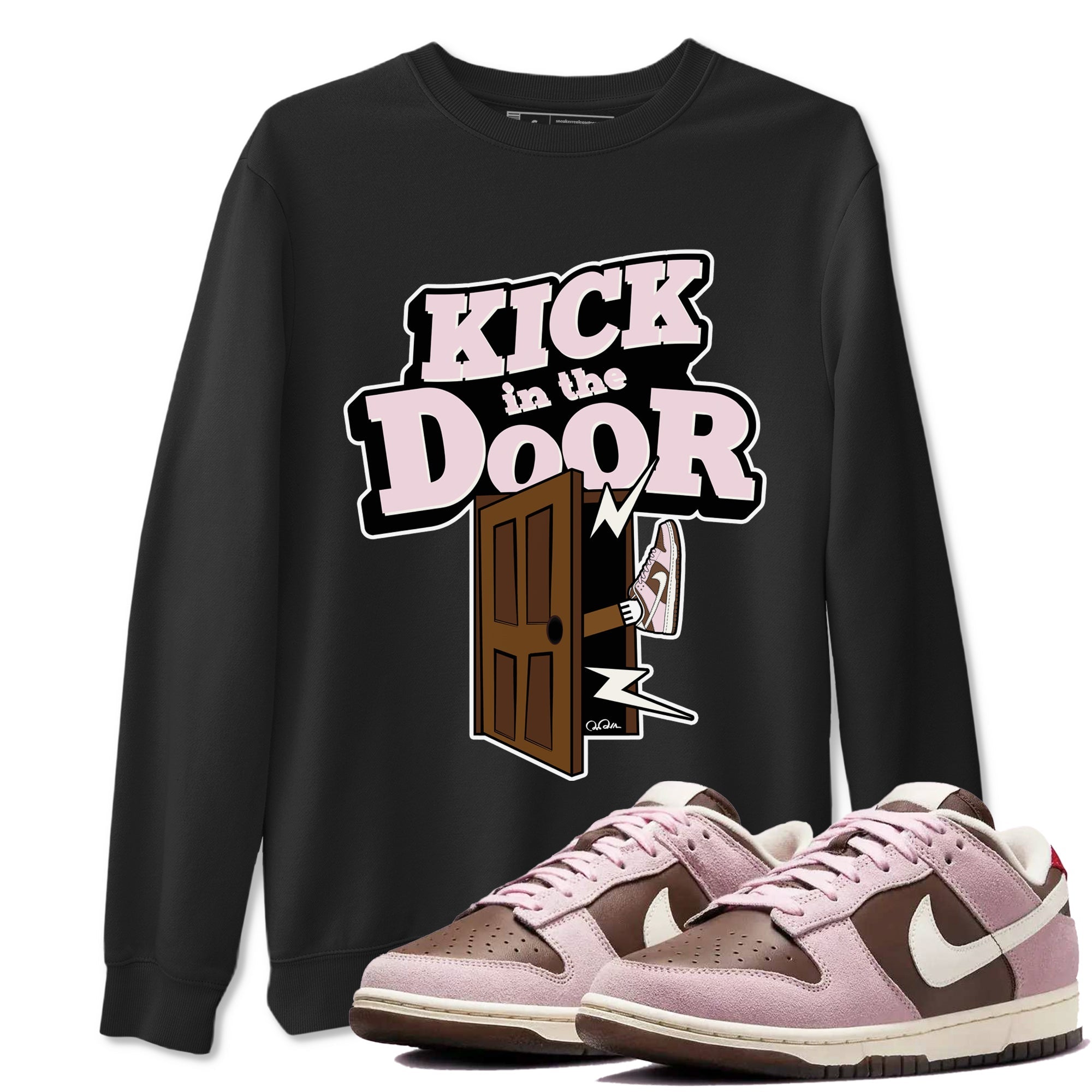 Kick In The Door snkmatch Tees - Dunk Cacao Wow And Pink Foam