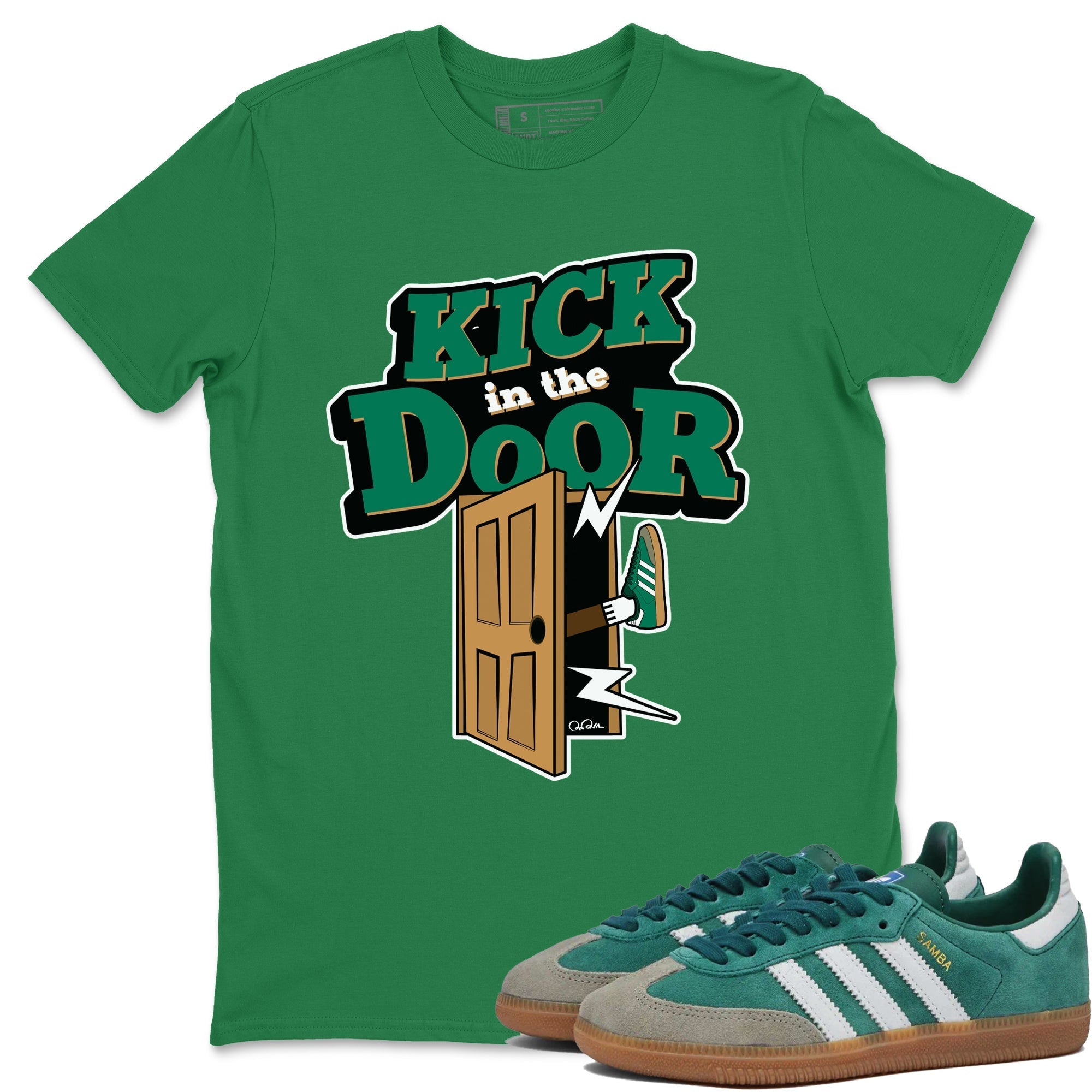 Kick In The Door snkmatch Tee - Samba Collegiate Green Gum