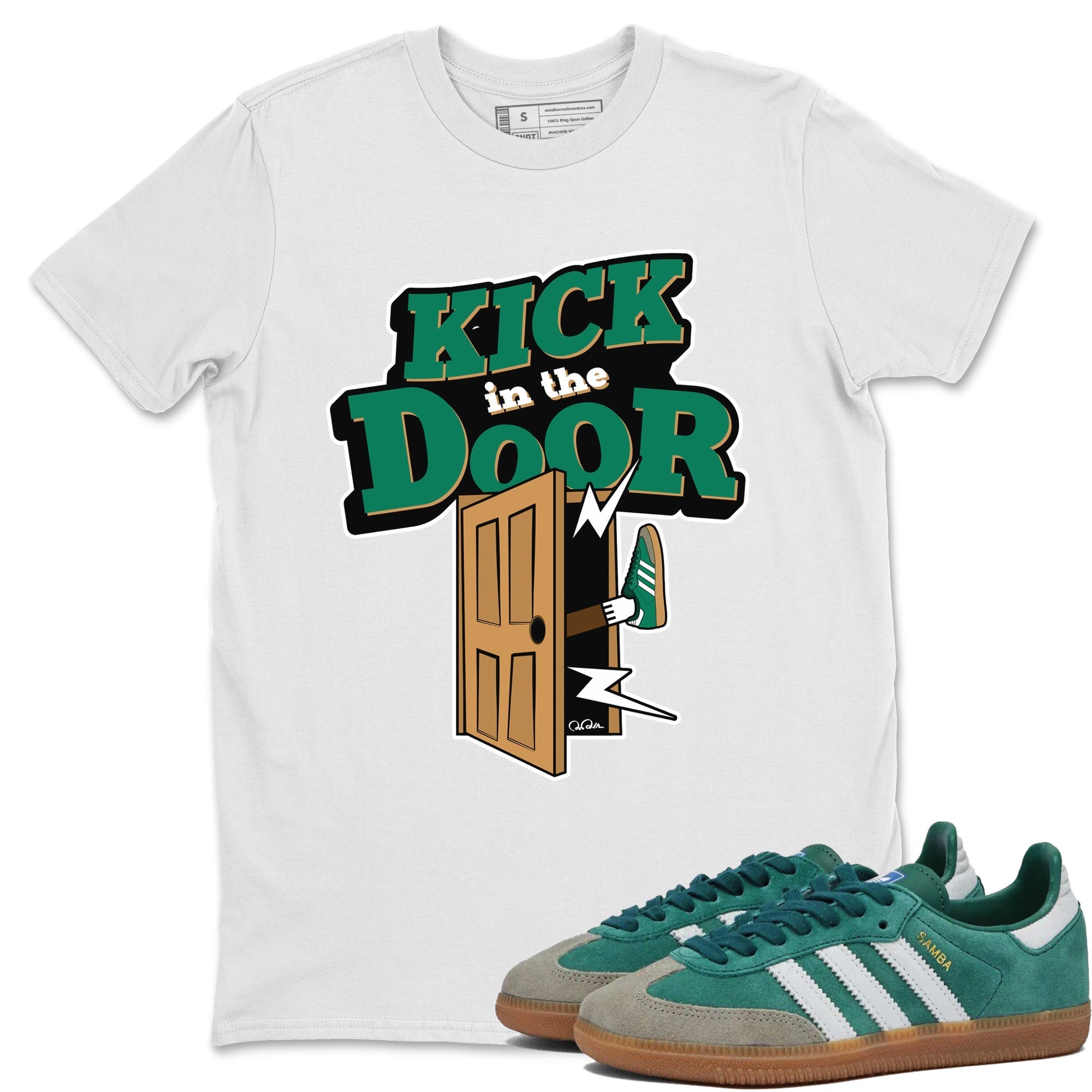 Kick In The Door snkmatch Tee - Samba Collegiate Green Gum