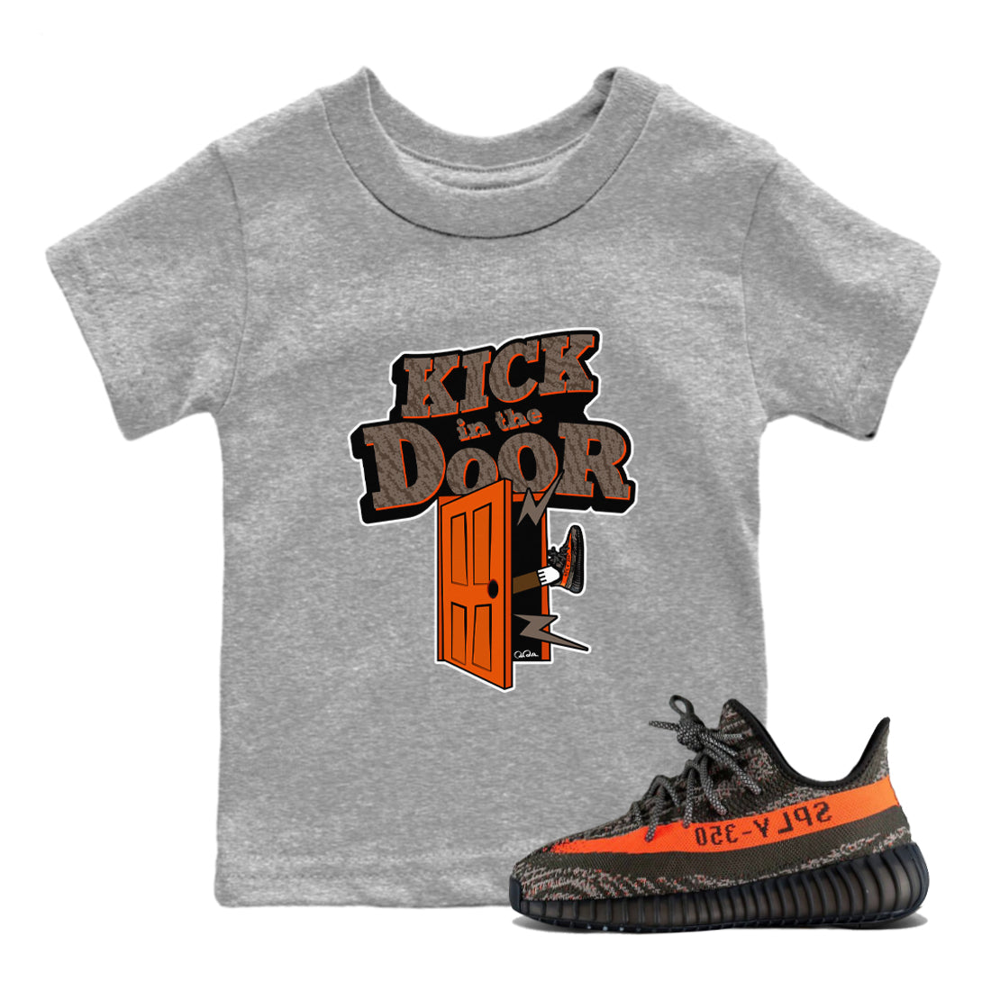 Kick In The Door snkmatch Tee Kids - Yeezy 350 Carbon Beluga