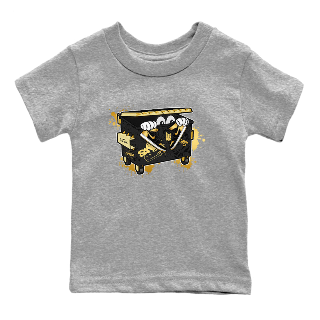 Kick Trash snkmatch Tees Kids - Air Jordan 1 Black Metallic Gold