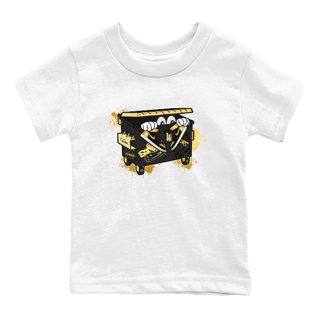 Kick Trash snkmatch Tees Kids - Air Jordan 1 Black Metallic Gold