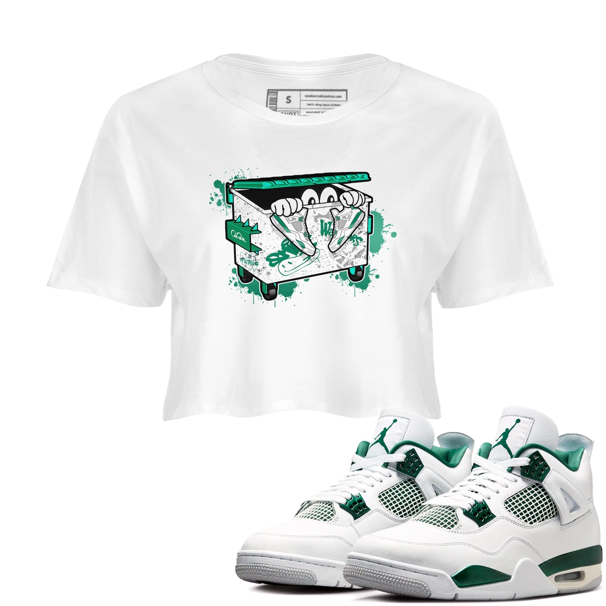 Kick Trash snkmatch Women's Top - Air Jordan 4 Oxidized Green