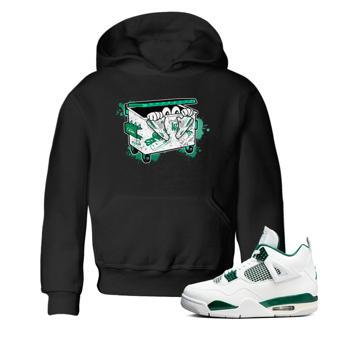 Kick Trash snkmatch Tees Kids - Air Jordan 4 Oxidized Green