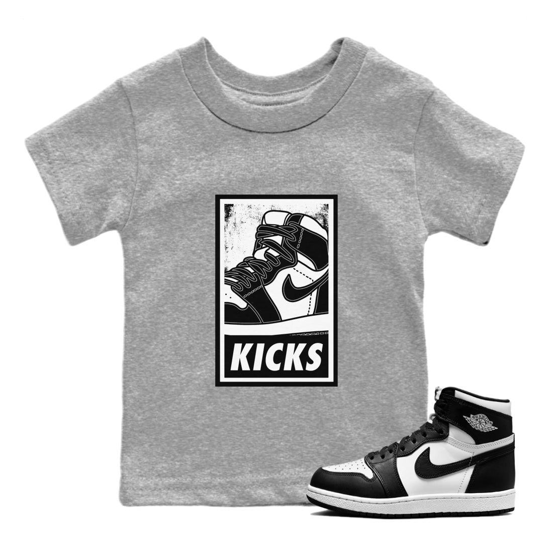 KICKS Kids Tops - Air Jordan 1 Black White