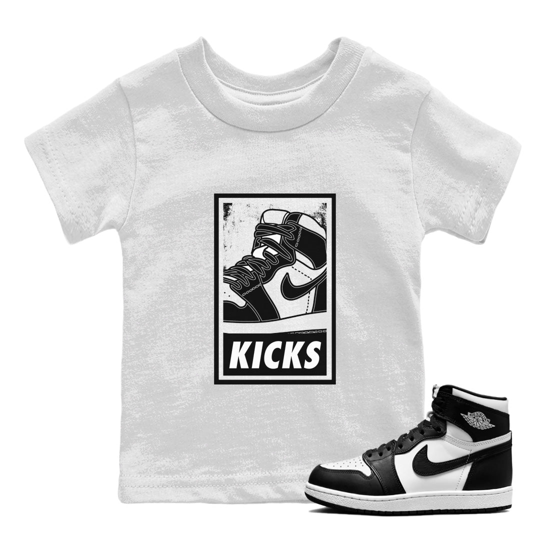 KICKS Kids Tops - Air Jordan 1 Black White