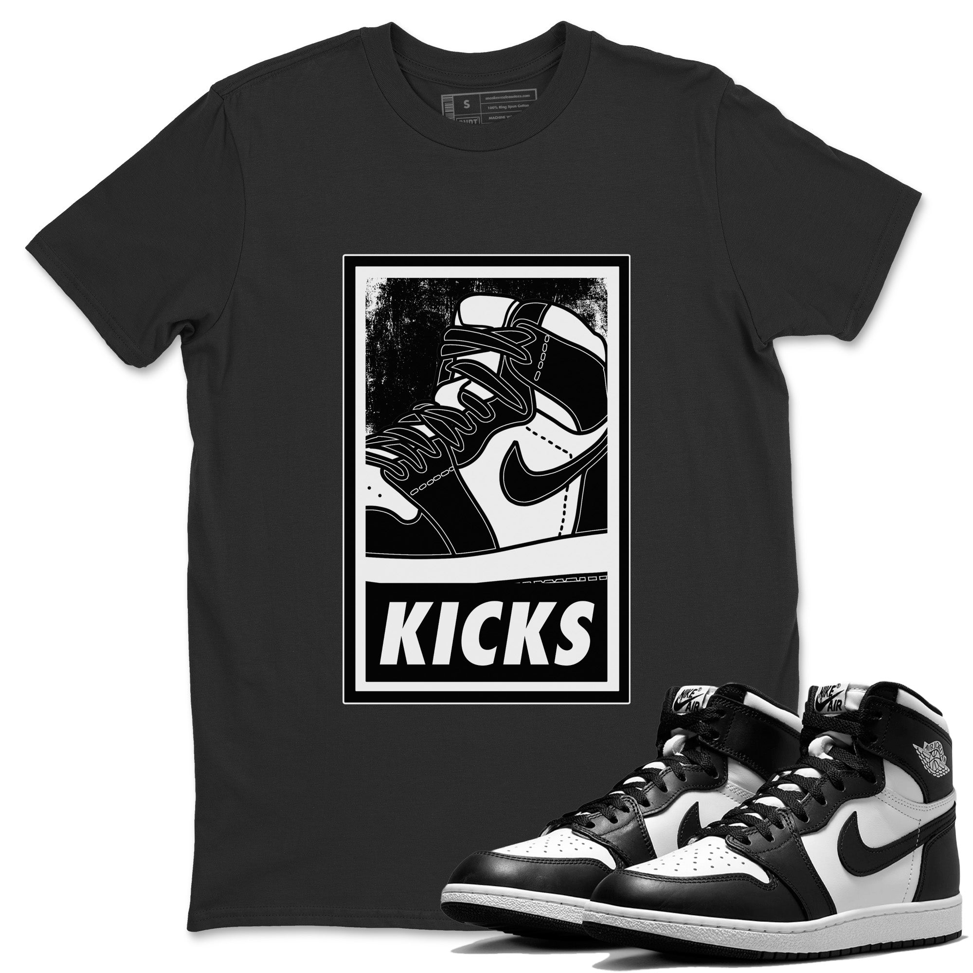 KICKS Unisex Tops - Air Jordan 1 Black White