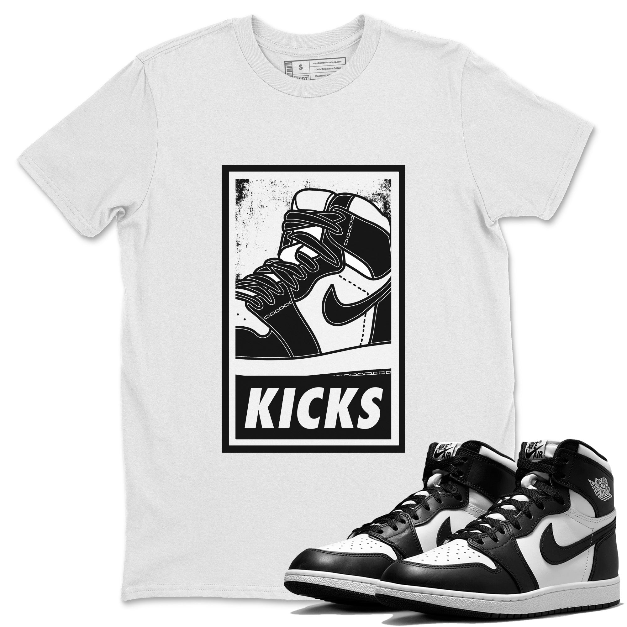KICKS Unisex Tops - Air Jordan 1 Black White