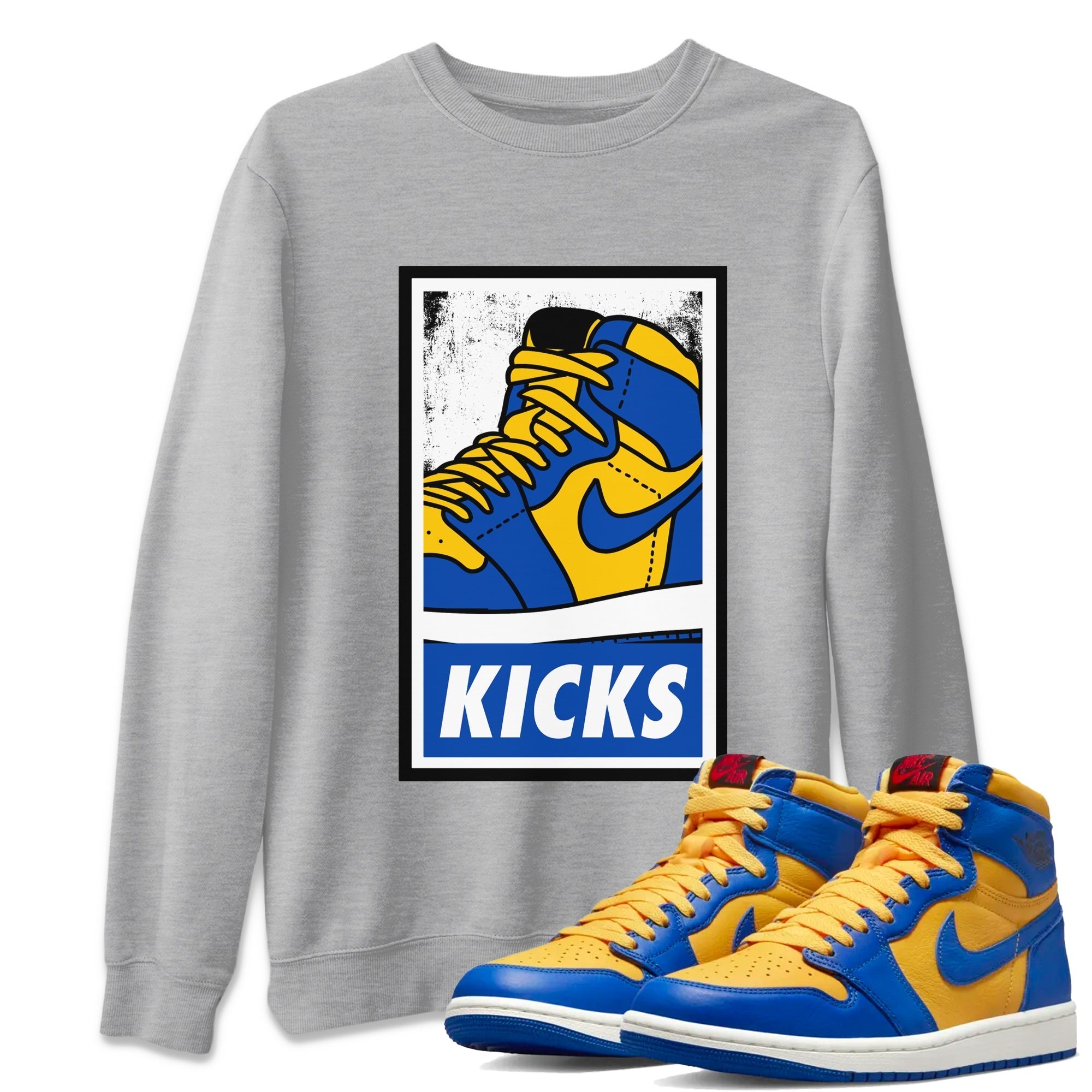 KICKS Unisex Tops - Air Jordan 1 Game Royal Varsity Maize