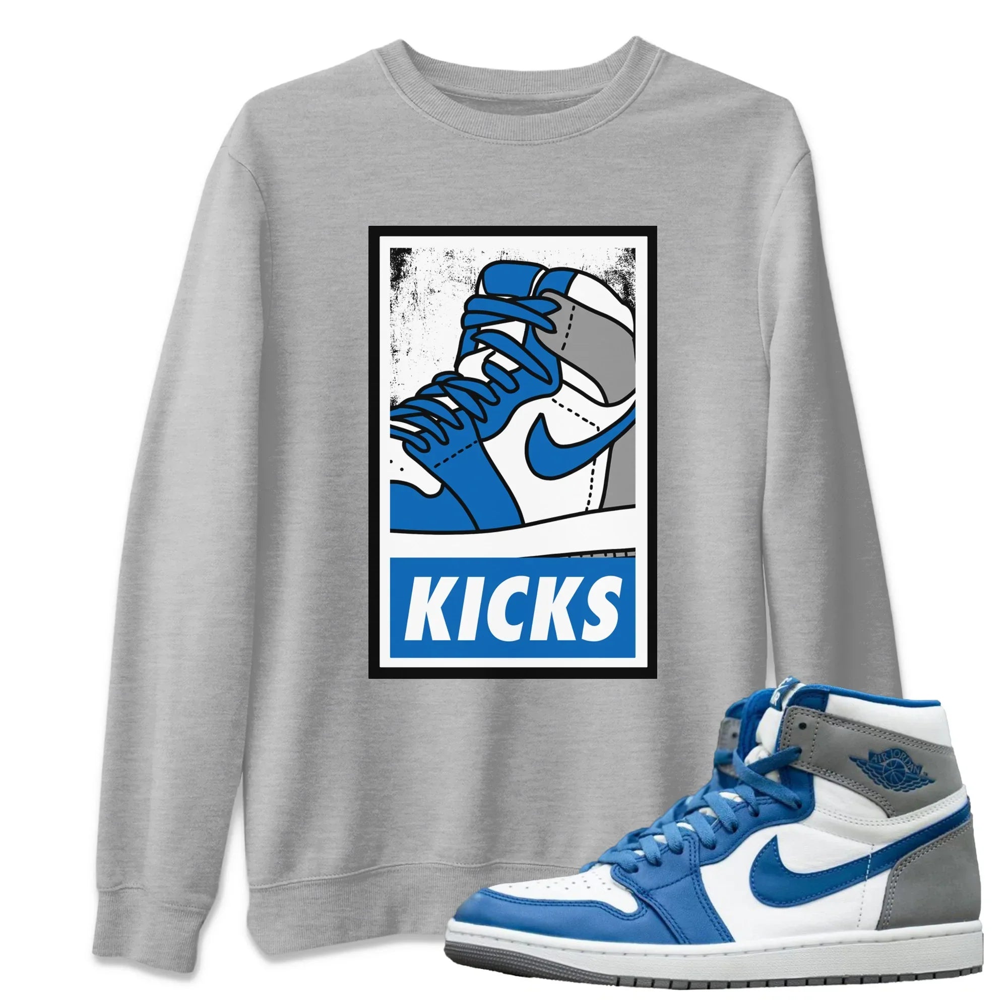 KICKS Unisex Tops - Air Jordan 1 True Blue