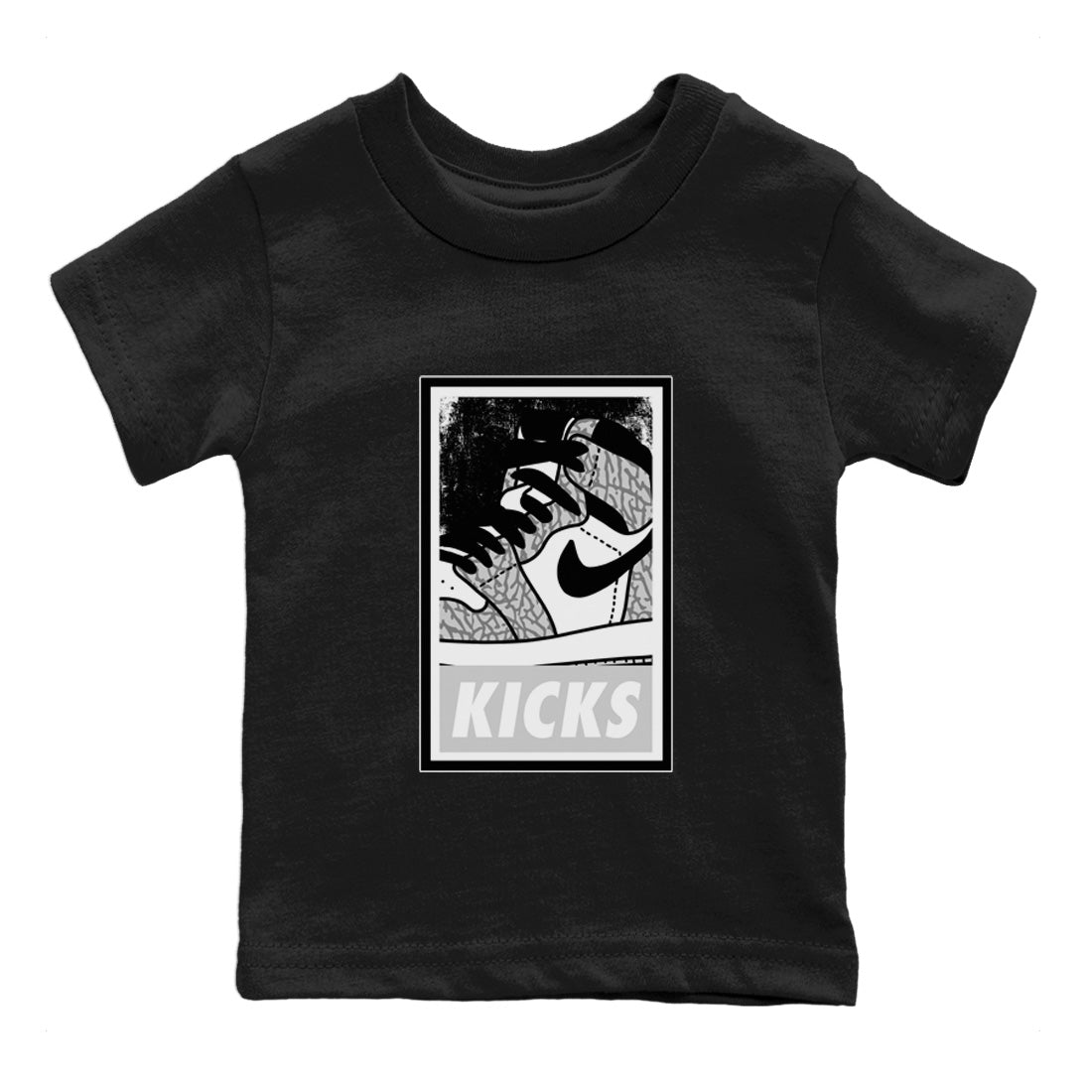 KICKS Kids Tops - Air Jordan 1 White Cement