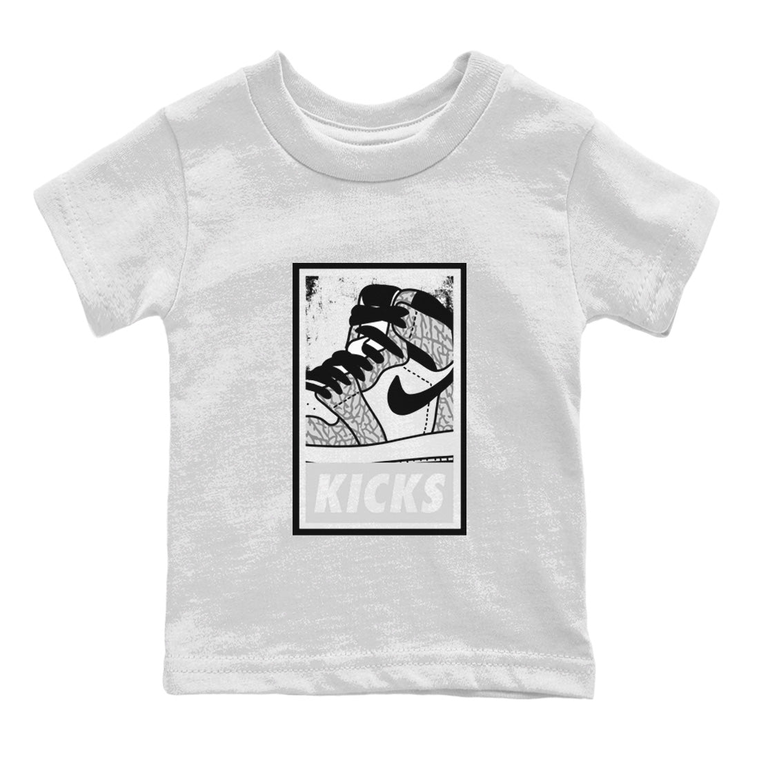 KICKS Kids Tops - Air Jordan 1 White Cement