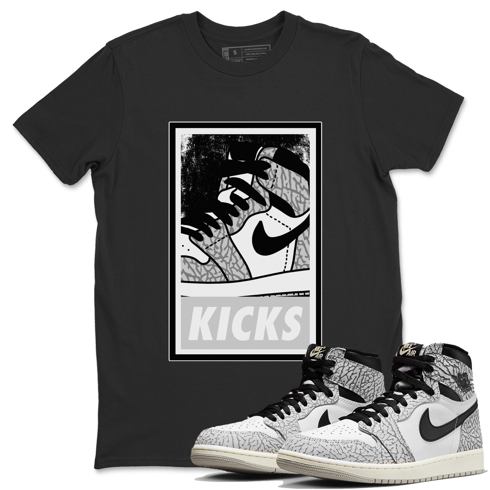 KICKS Unisex Tops - Air Jordan 1 White Cement