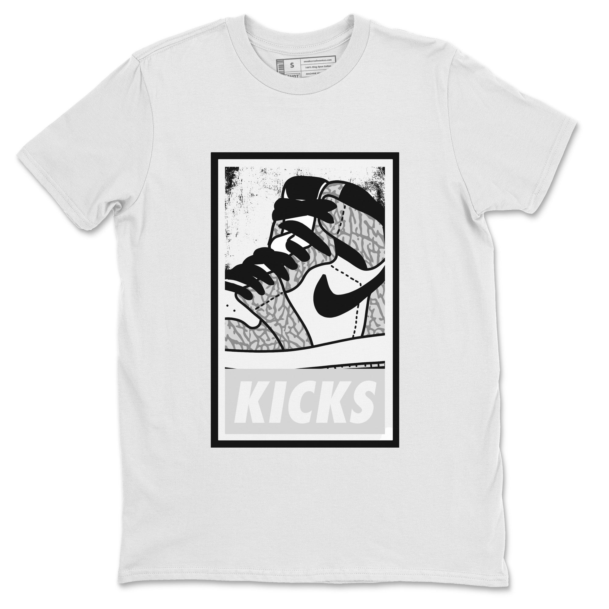 KICKS Unisex Tops - Air Jordan 1 White Cement