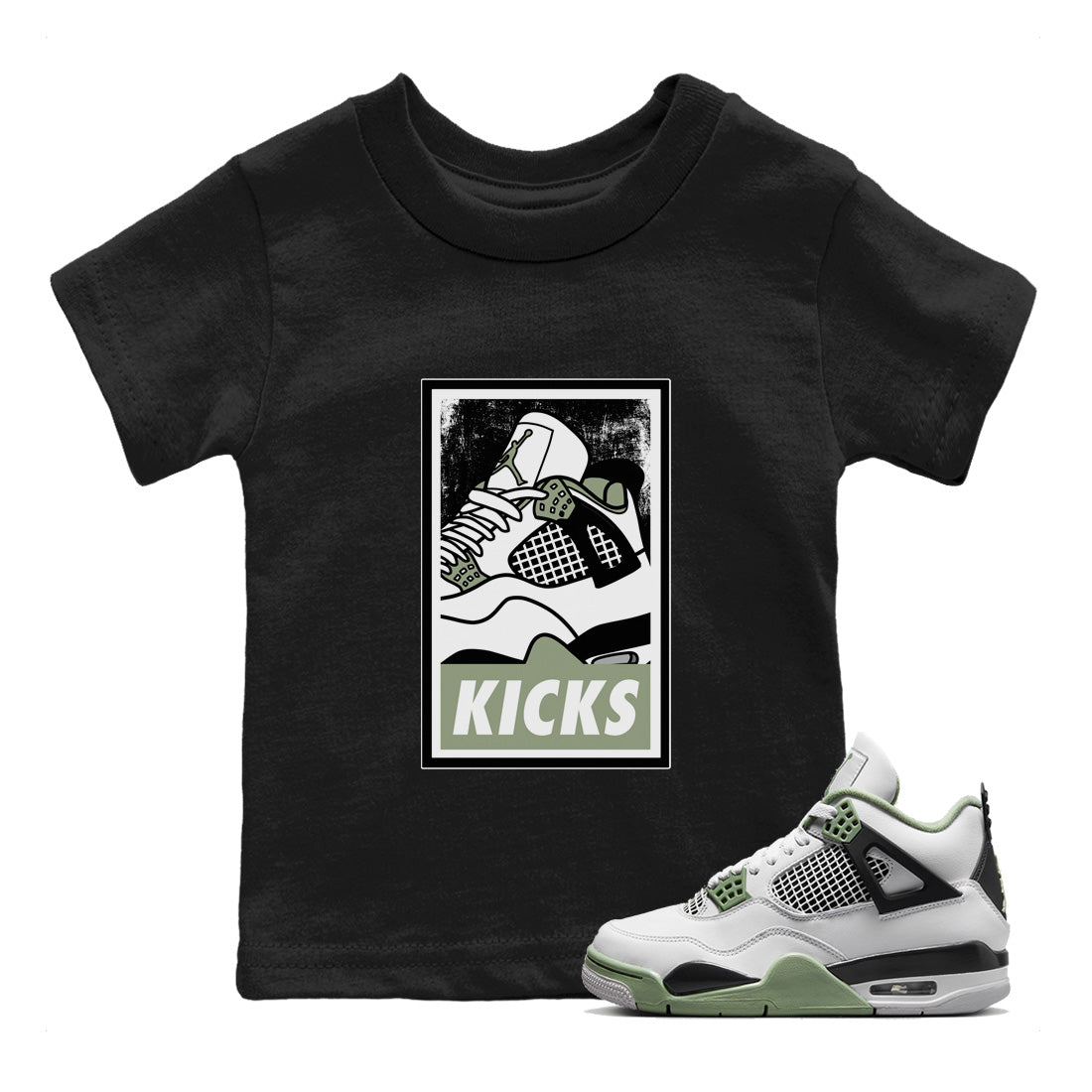 KICKS Kids Tops - Air Jordan 4 Seafoam