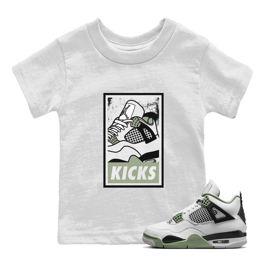 KICKS Kids Tops - Air Jordan 4 Seafoam
