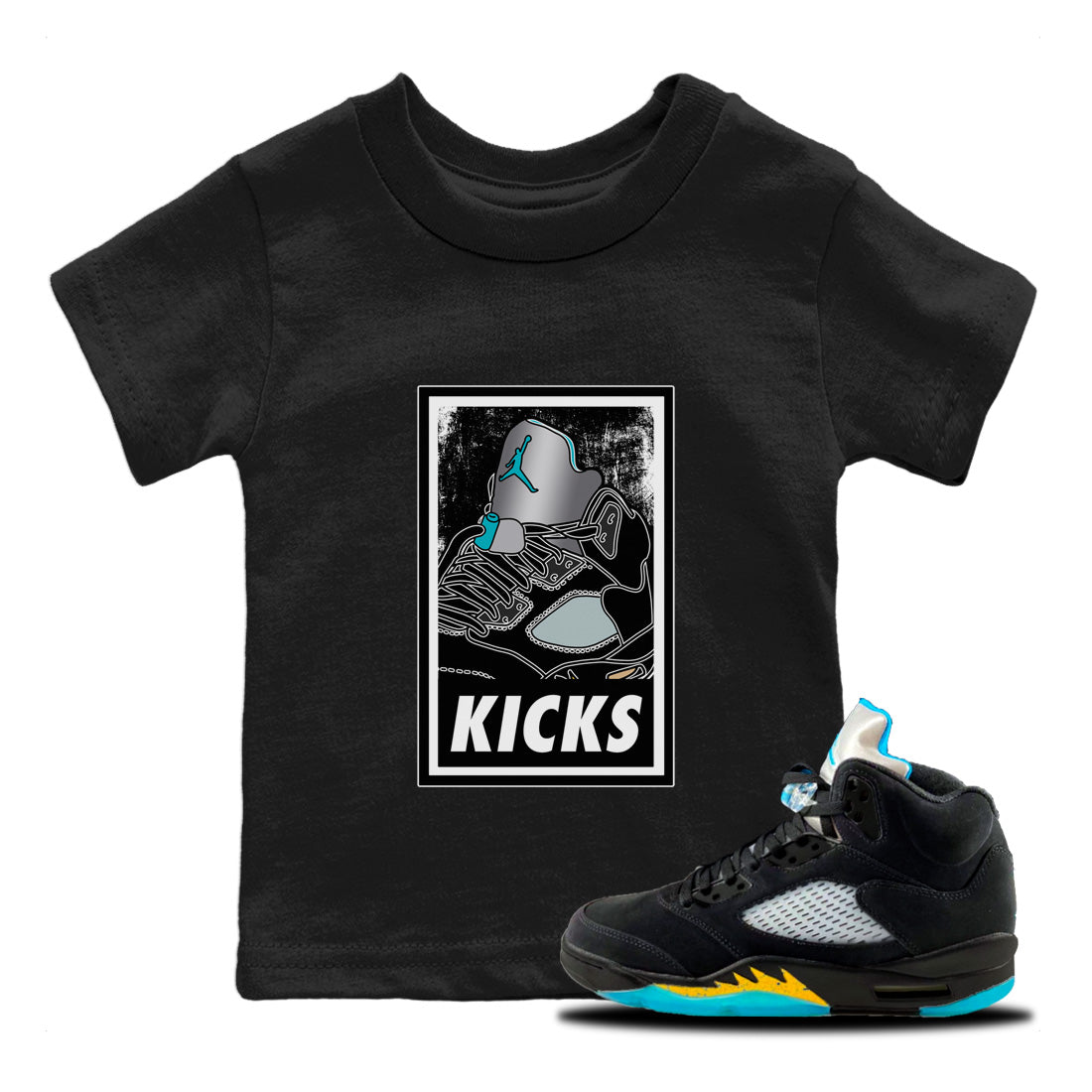 KICKS Kids Tops - Air Jordan 5 Aqua