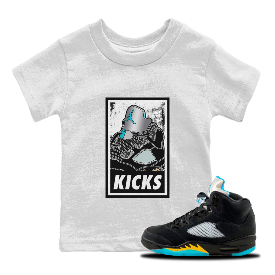 KICKS Kids Tops - Air Jordan 5 Aqua