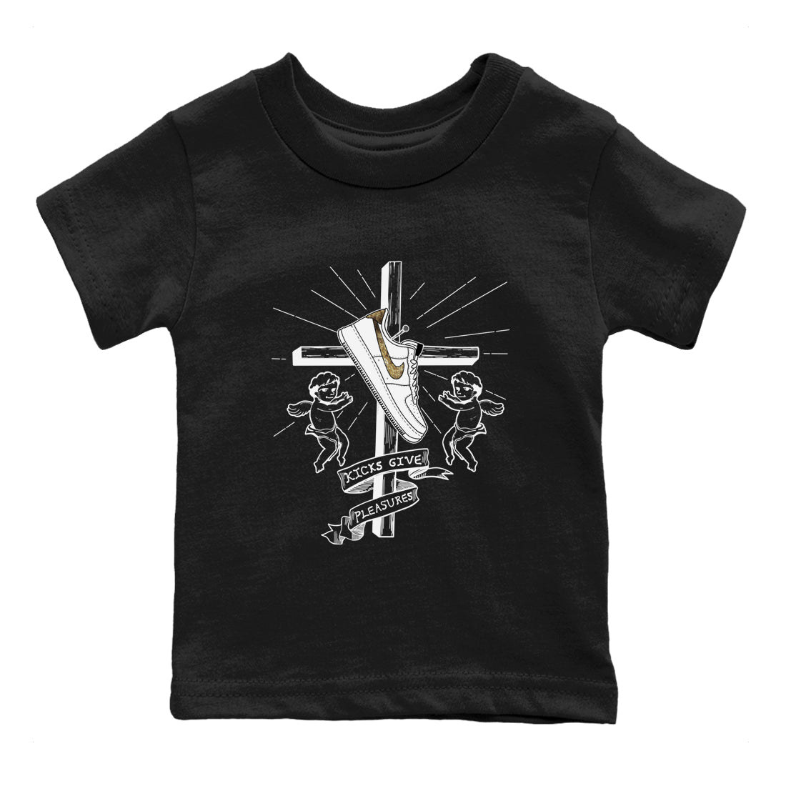Kicks Give Pleasures snkmatch Tees Kids - Air Force 1 Ivory Snake