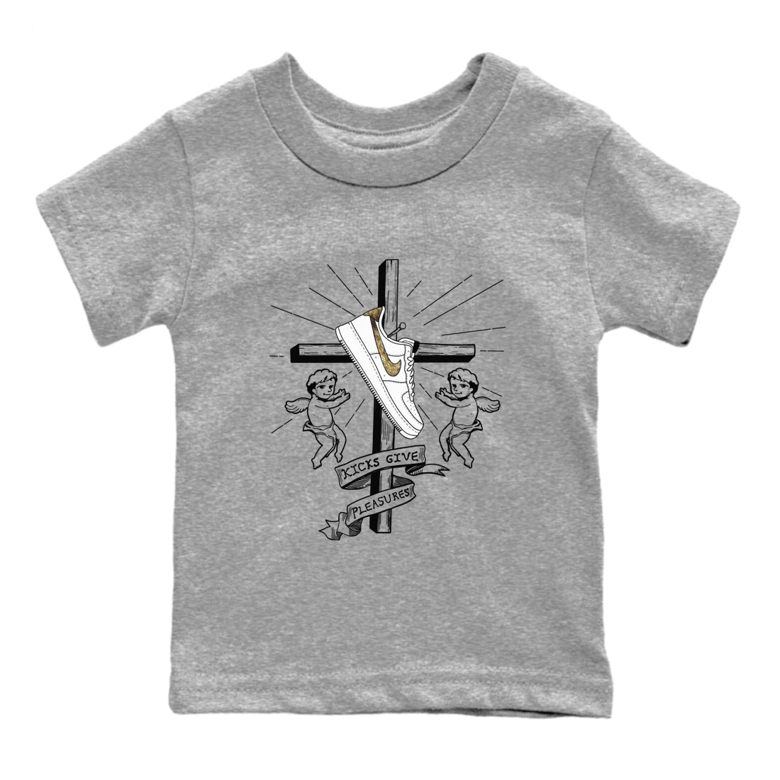 Kicks Give Pleasures snkmatch Tees Kids - Air Force 1 Ivory Snake
