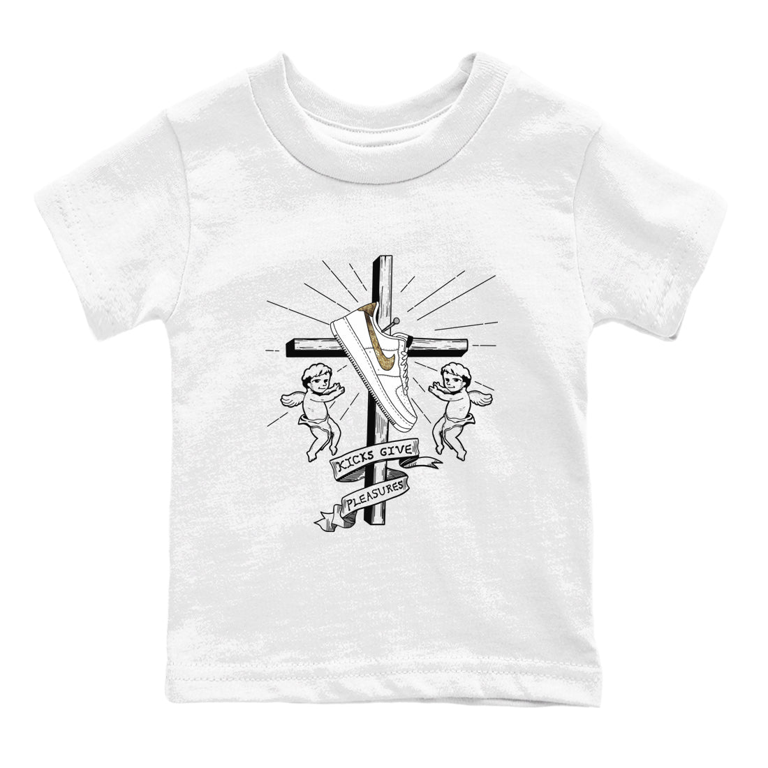 Kicks Give Pleasures snkmatch Tees Kids - Air Force 1 Ivory Snake