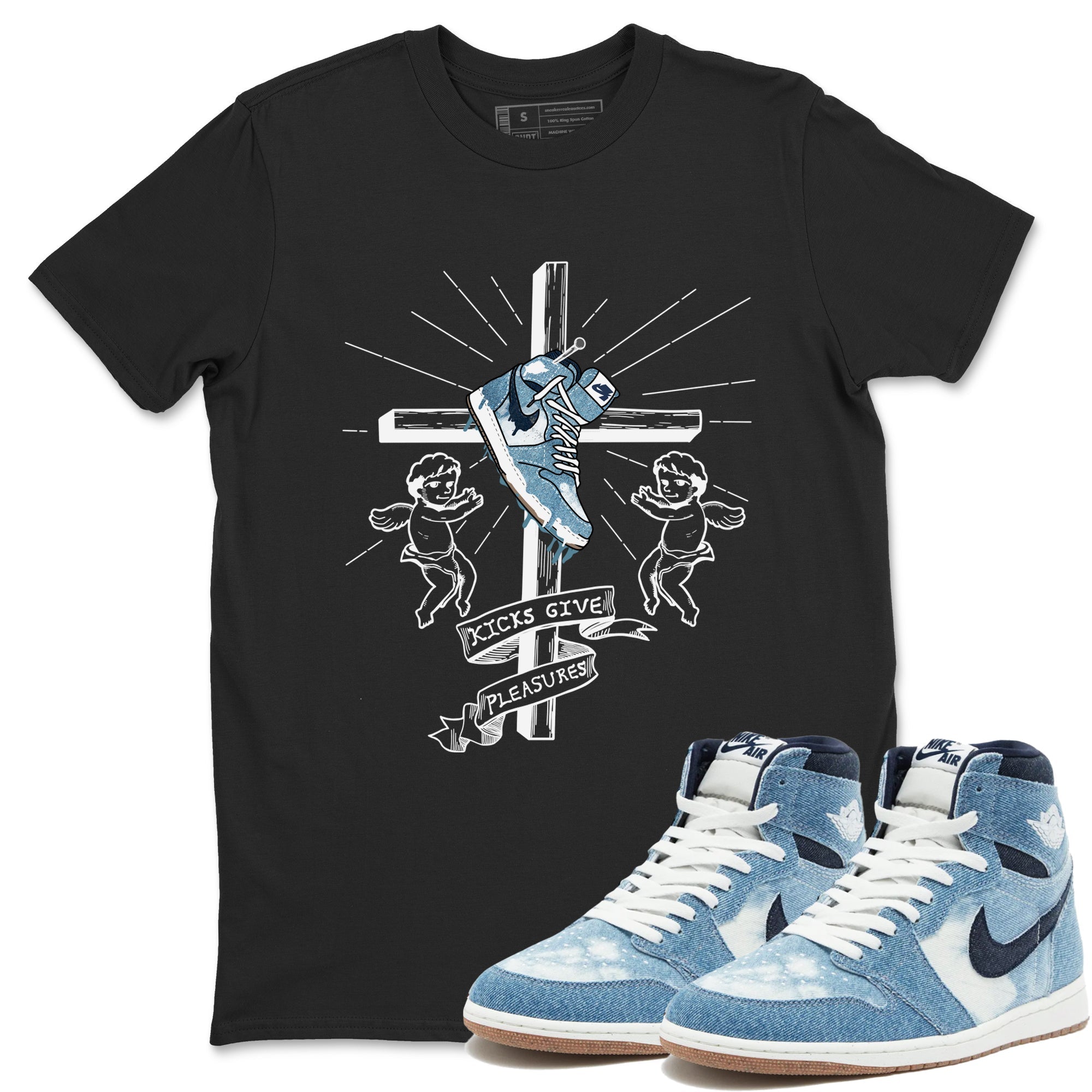Kicks Give Pleasures snkmatch Tees - Air Jordan 1 Denim 2024