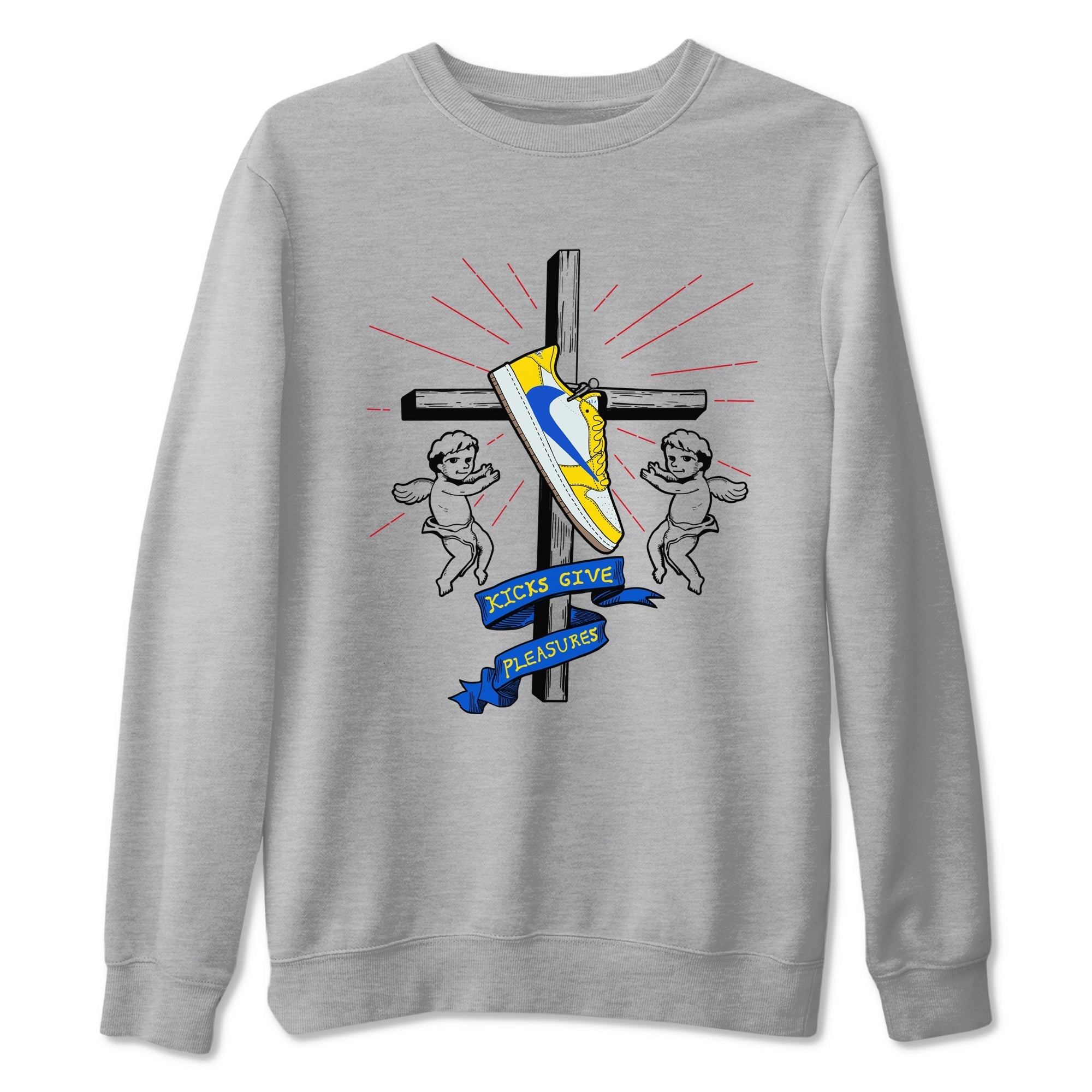 Kicks Give Pleasures snkmatch Tees - Air Jordan 1 Travis Scott Canary
