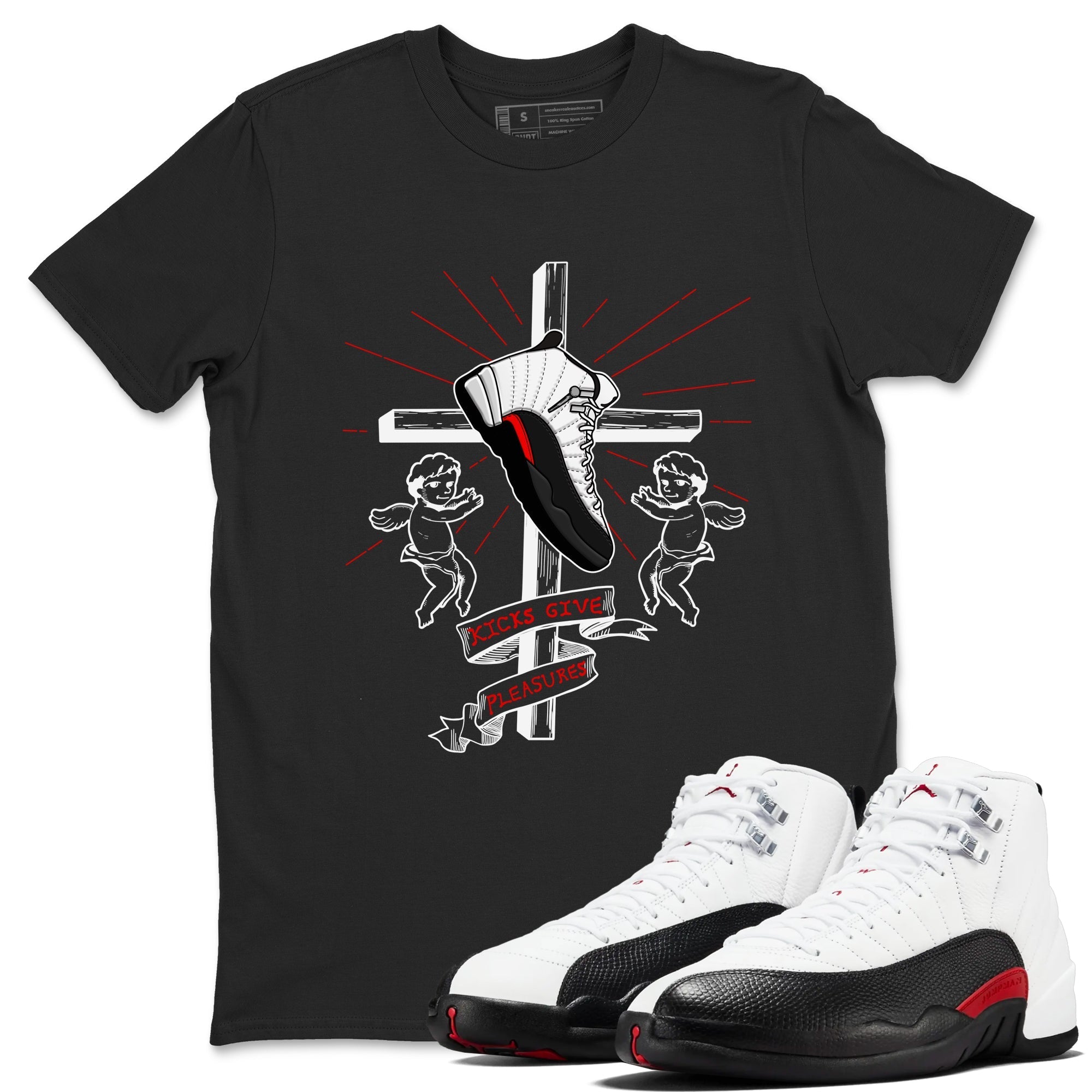 Kicks Give Pleasures snkmatch Tees - Air Jordan 12 Taxi Flip