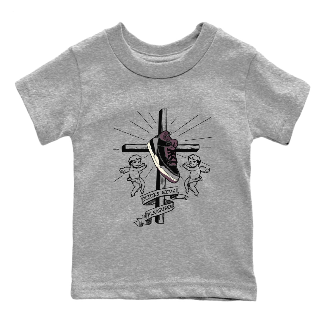 Kicks Give Pleasures snkmatch Tees Kids - Air Jordan 3 A Ma Maniere x Black