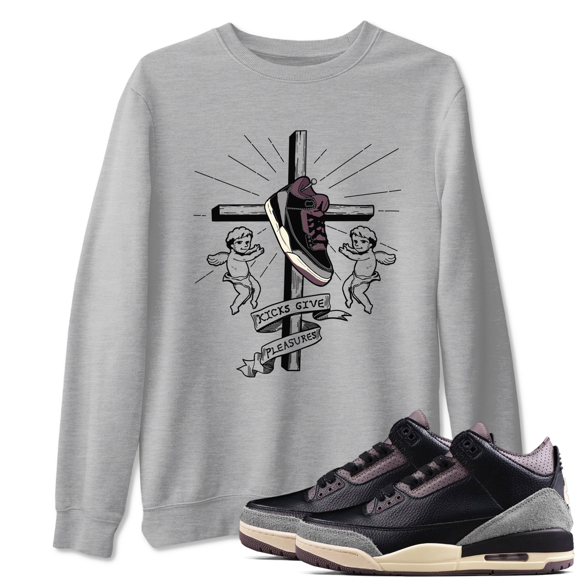 Kicks Give Pleasures snkmatch Tees - Air Jordan 3 A Ma Maniere x Black