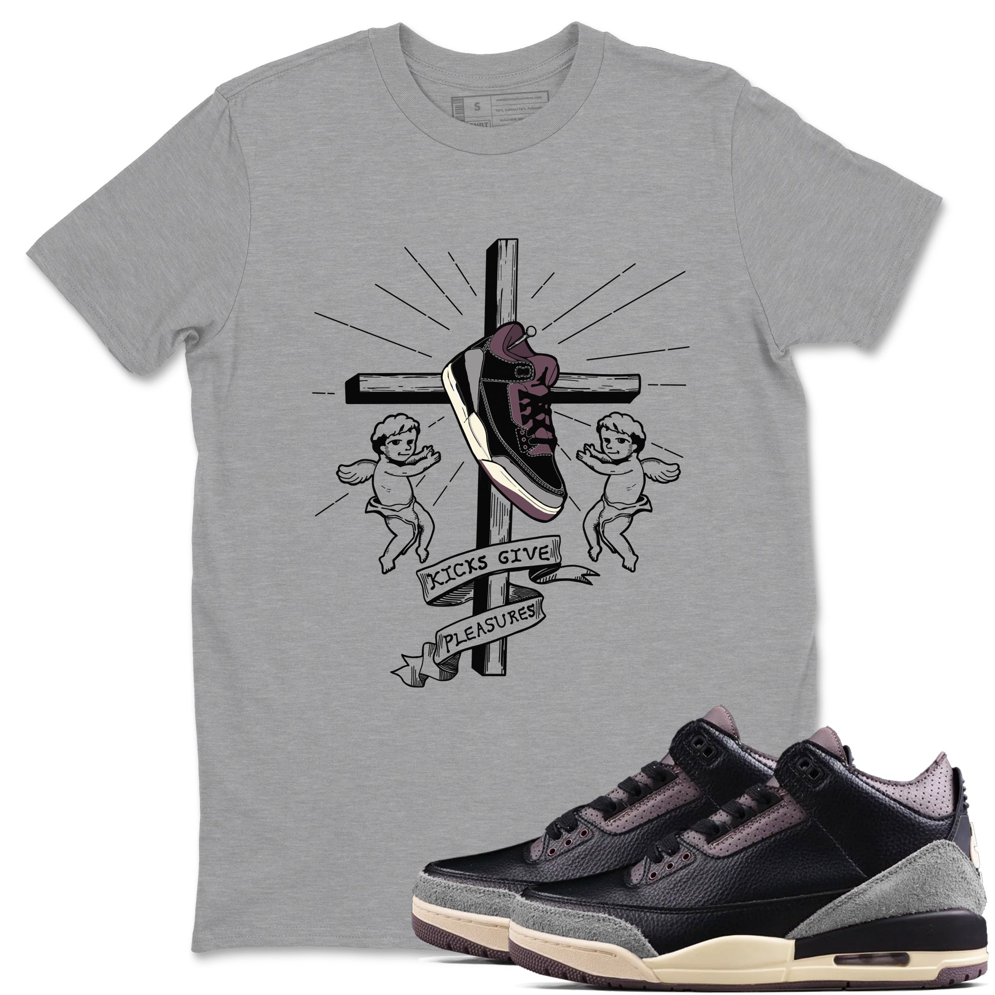 Kicks Give Pleasures snkmatch Tees - Air Jordan 3 A Ma Maniere x Black