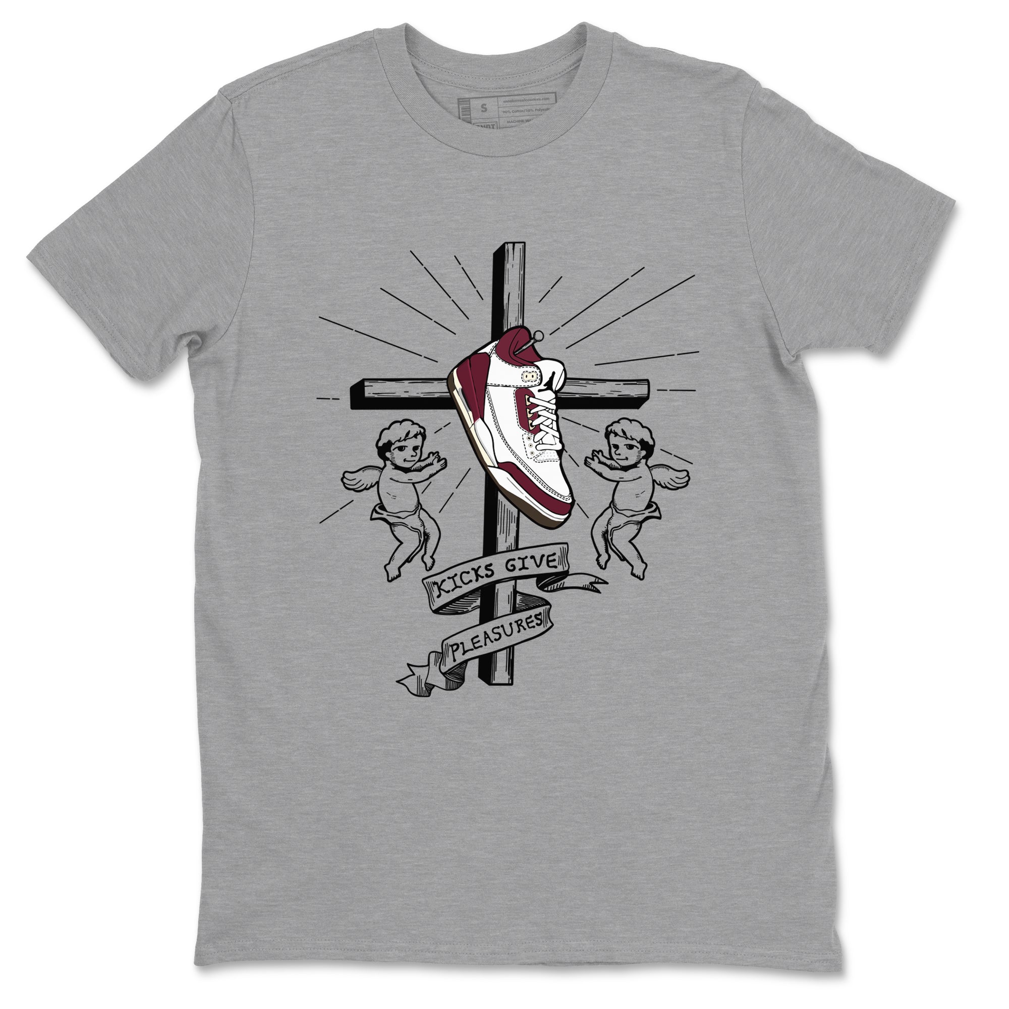 Kicks Give Pleasures snkmatch Tees - Air Jordan 3 A Ma Maniere x Burgundy Crush