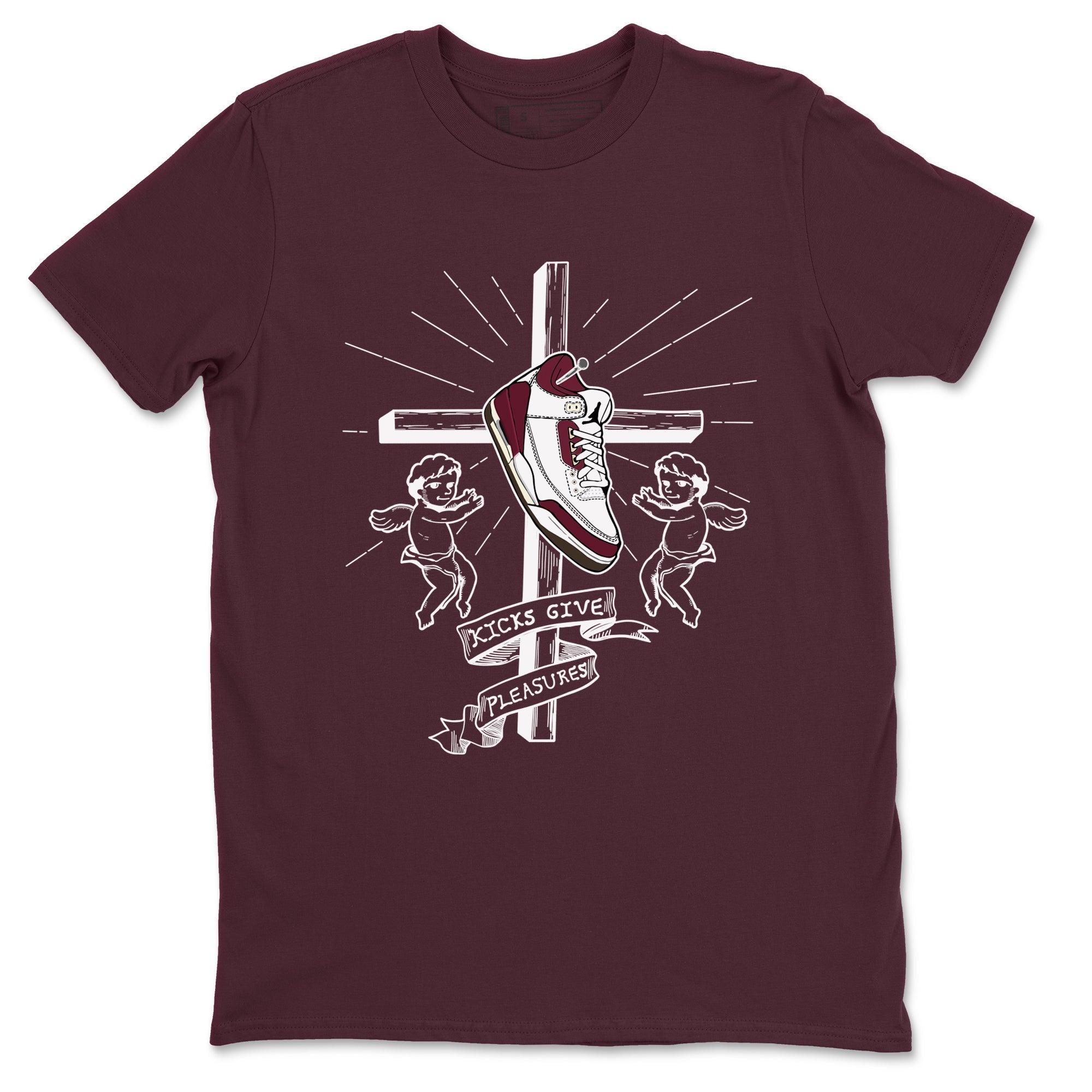 Kicks Give Pleasures snkmatch Tees - Air Jordan 3 A Ma Maniere x Burgundy Crush