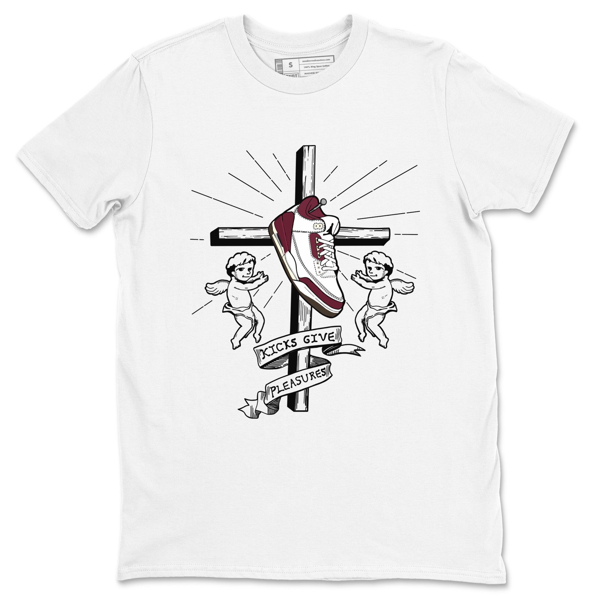 Kicks Give Pleasures snkmatch Tees - Air Jordan 3 A Ma Maniere x Burgundy Crush