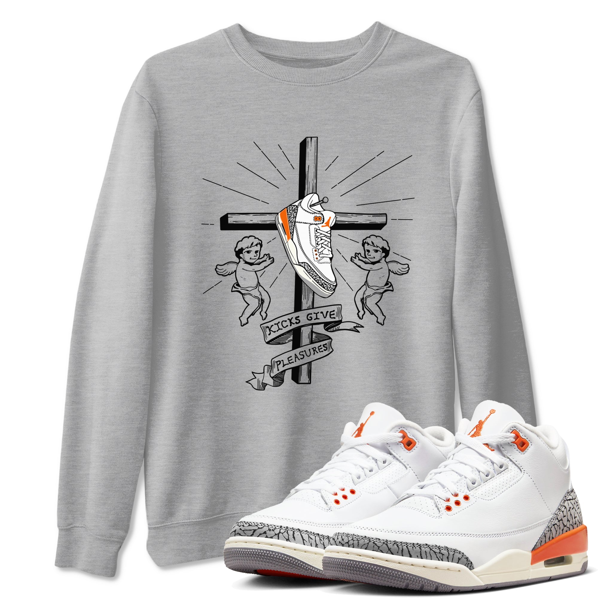 Kicks Give Pleasures snkmatch Tees - Air Jordan 3 Georgia Peach
