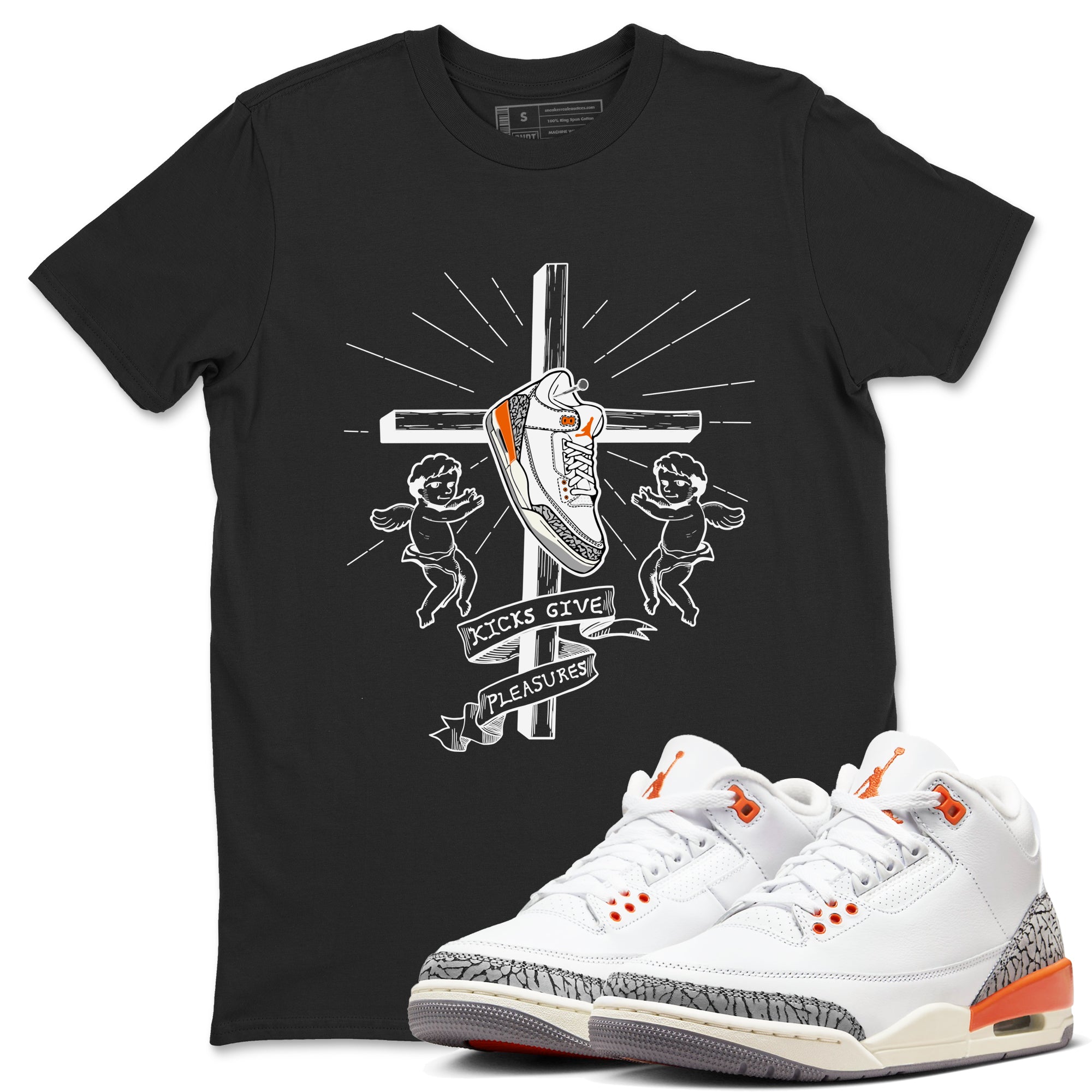 Kicks Give Pleasures snkmatch Tees - Air Jordan 3 Georgia Peach