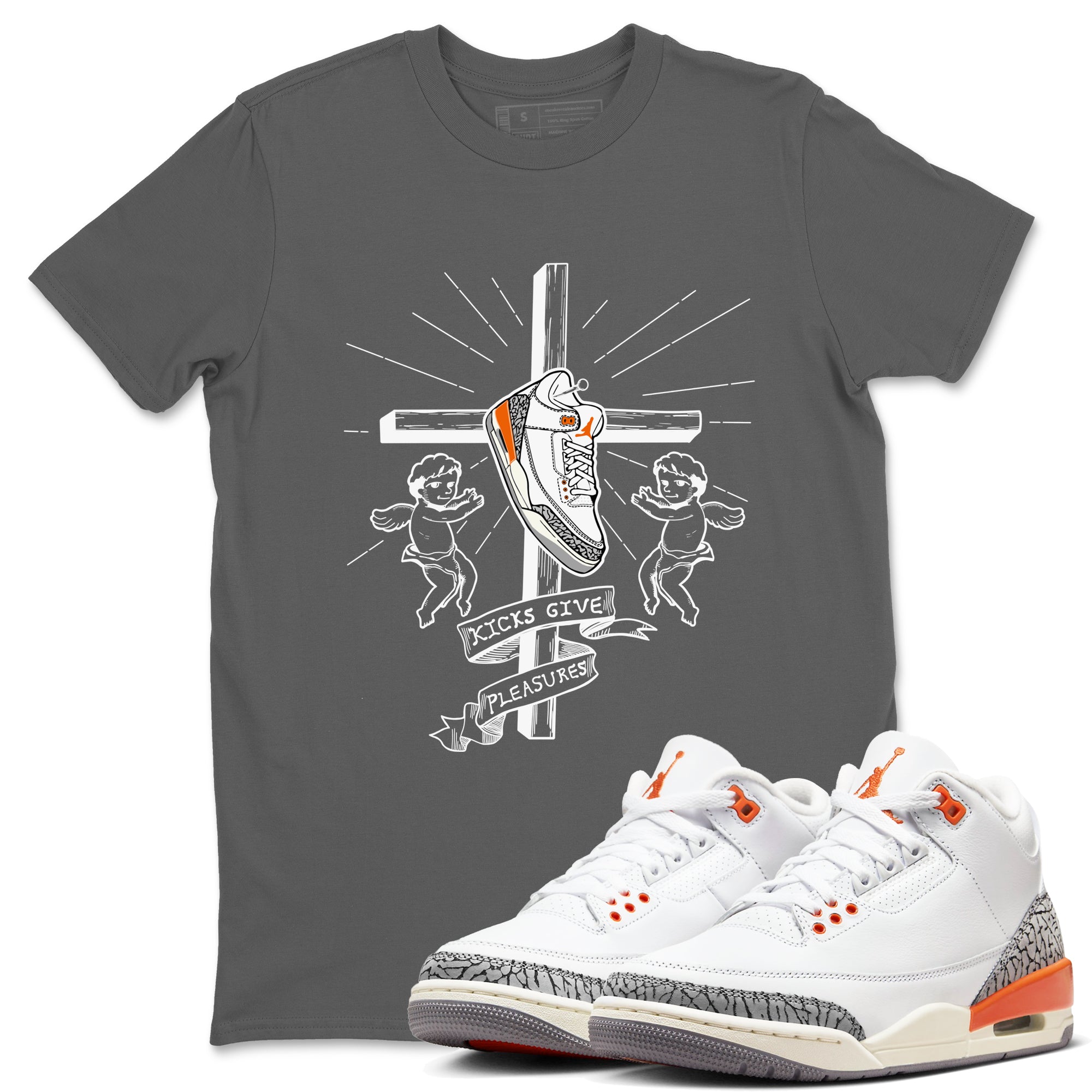 Kicks Give Pleasures snkmatch Tees - Air Jordan 3 Georgia Peach