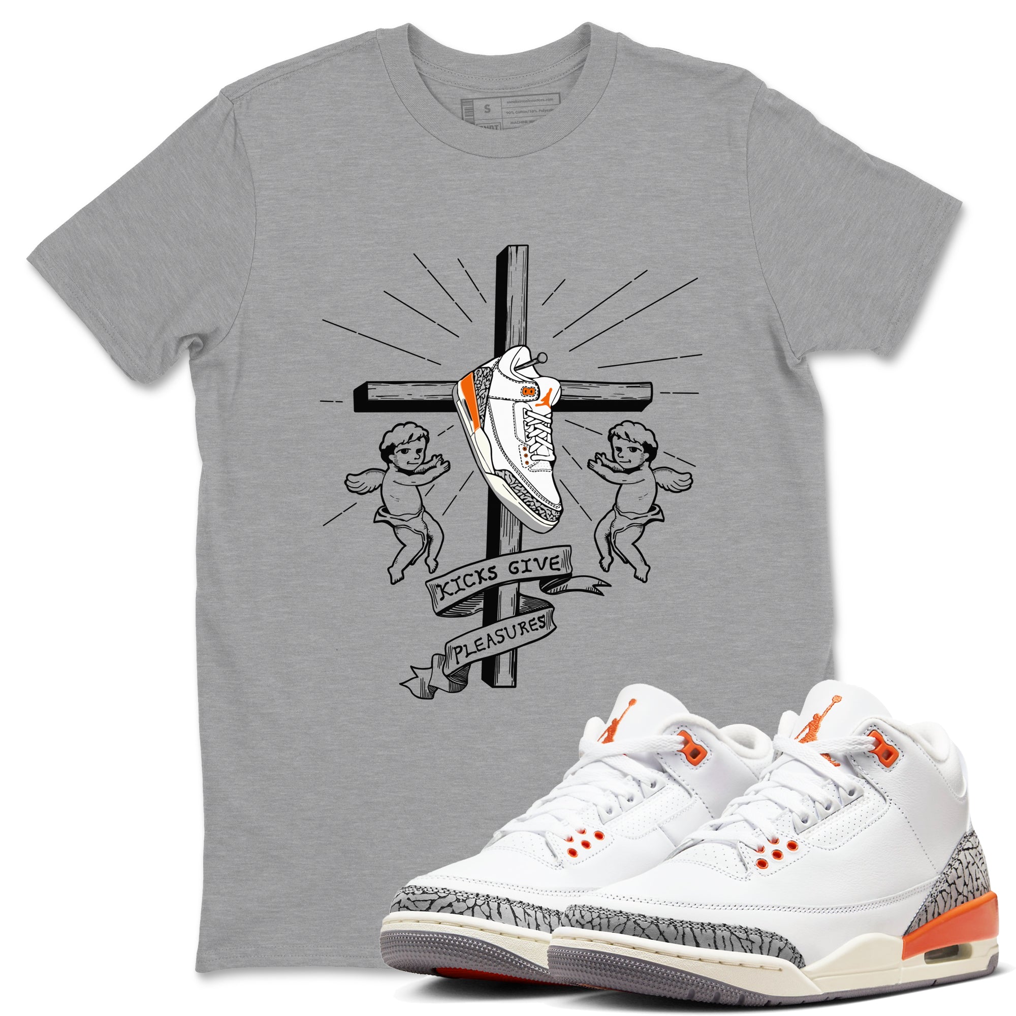 Kicks Give Pleasures snkmatch Tees - Air Jordan 3 Georgia Peach