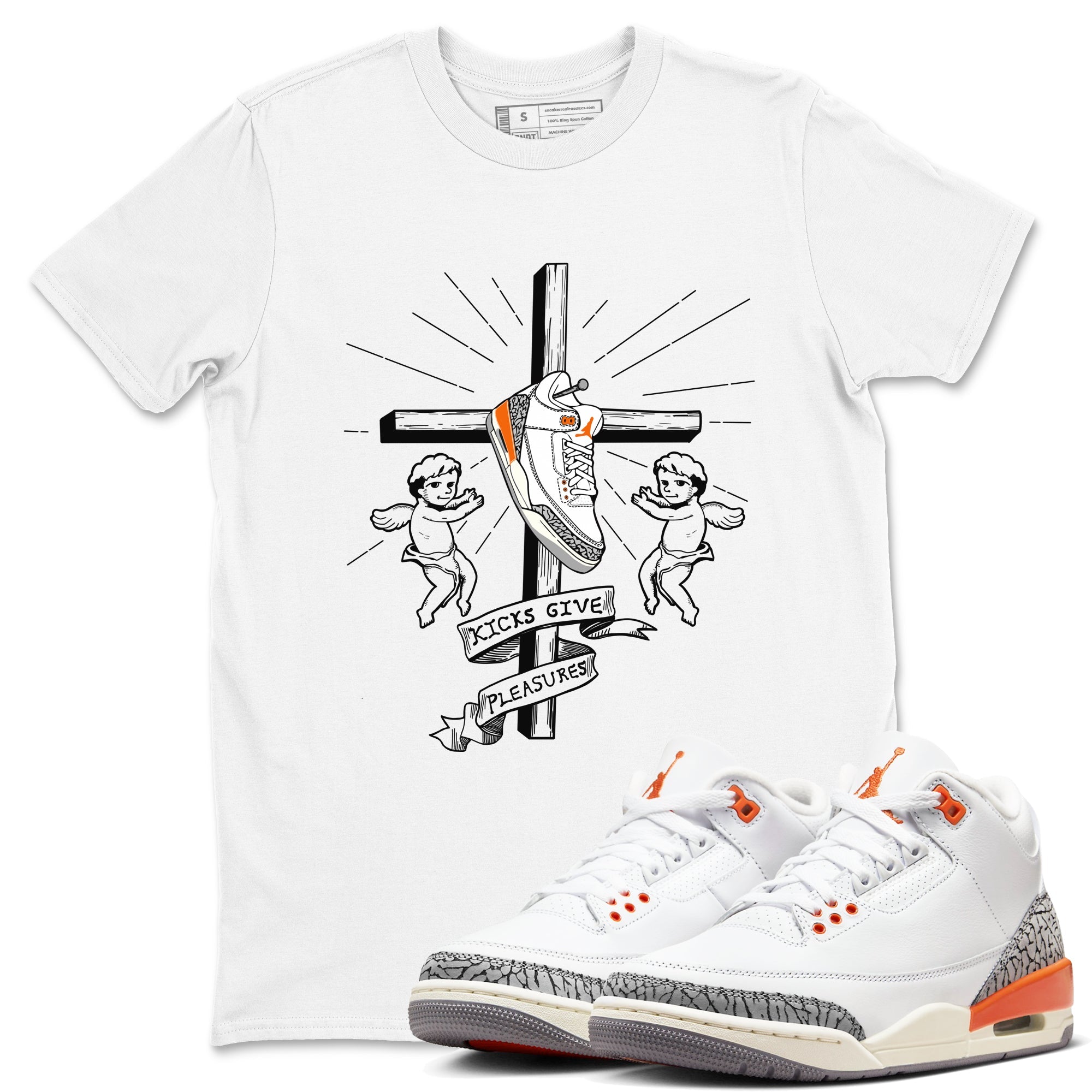 Kicks Give Pleasures snkmatch Tees - Air Jordan 3 Georgia Peach