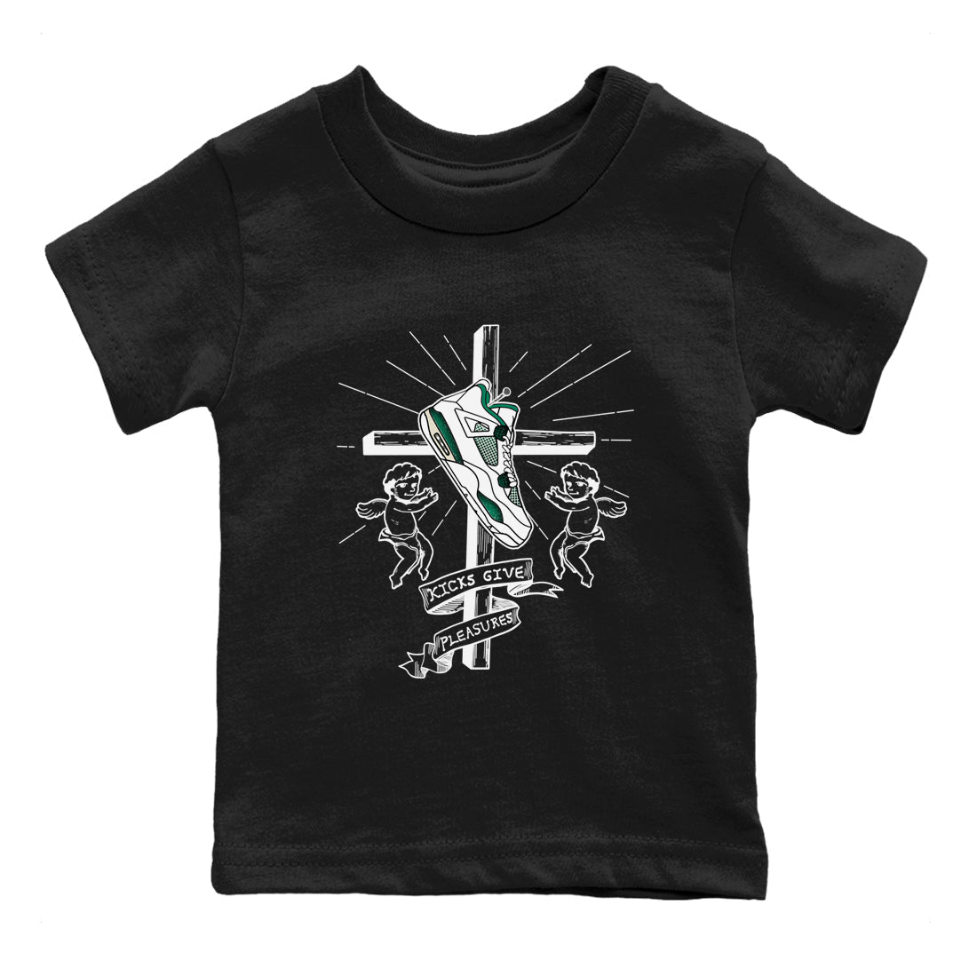 Kicks Give Pleasures snkmatch Tees Kids - Air Jordan 4 Oxidized Green