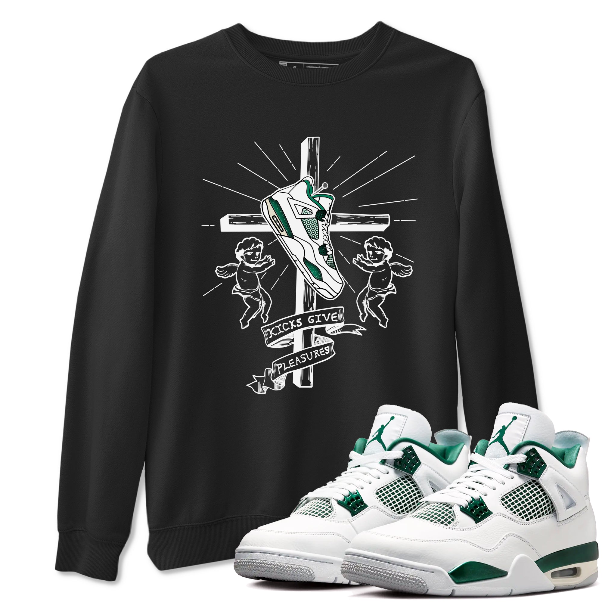 Kicks Give Pleasures snkmatch Tees - Air Jordan 4 Oxidized Green