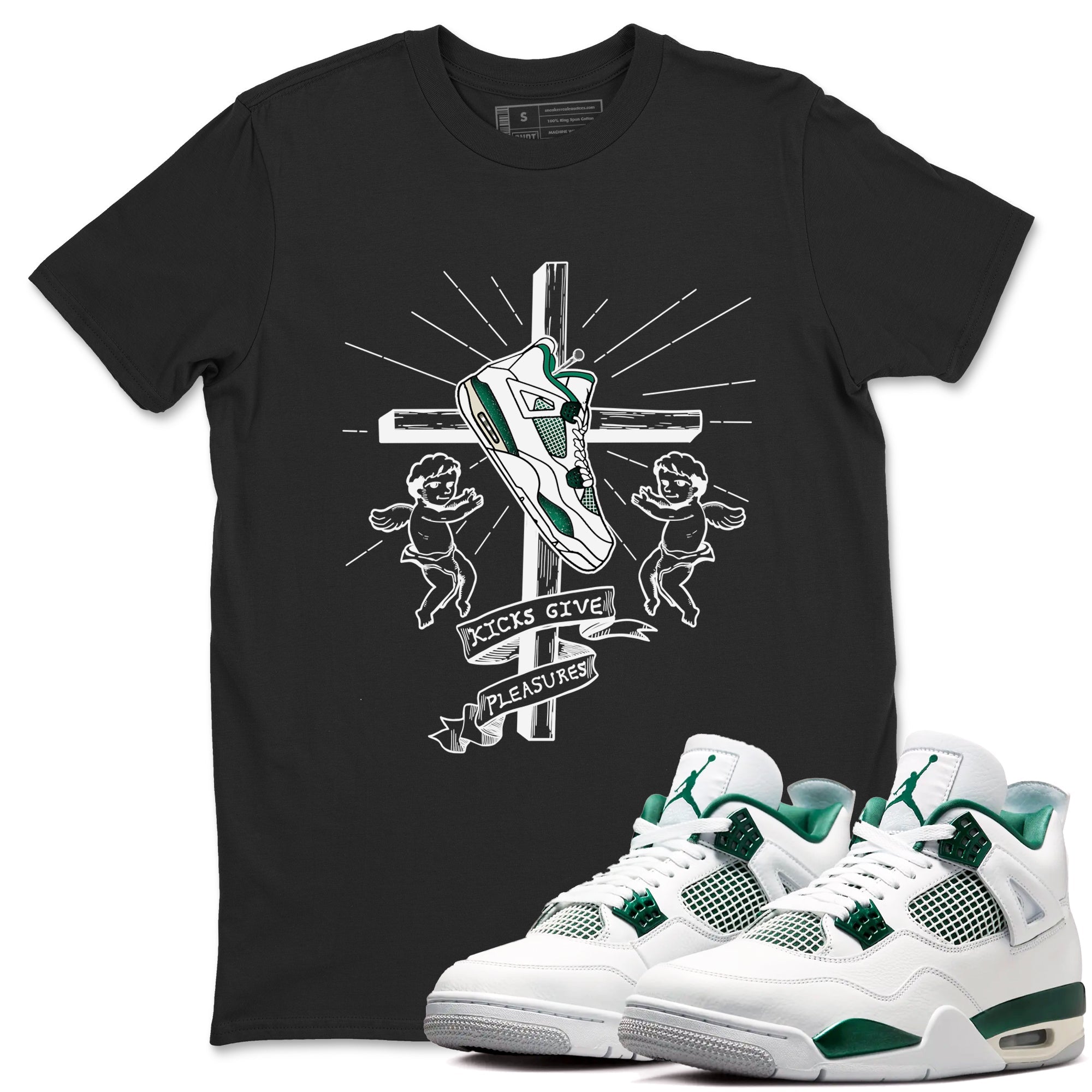 Kicks Give Pleasures snkmatch Tees - Air Jordan 4 Oxidized Green