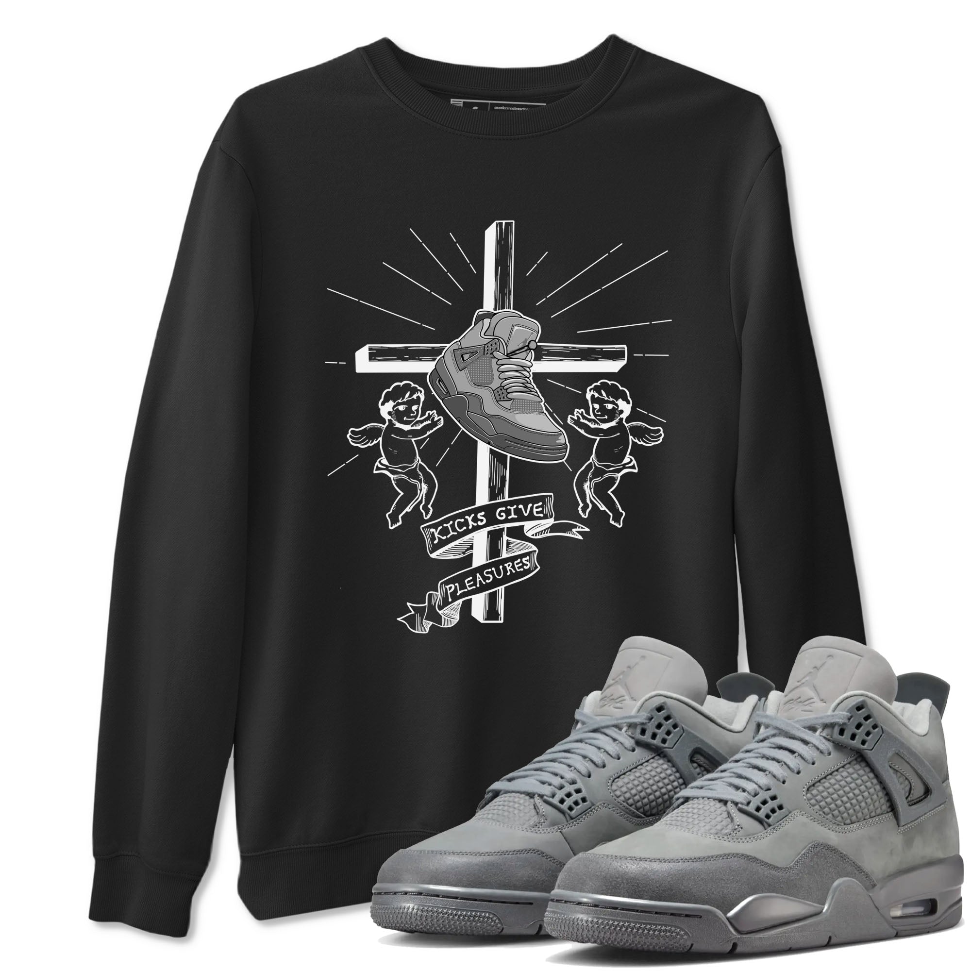 Kicks Give Pleasures snkmatch Tees - Air Jordan 4 Wet Cement
