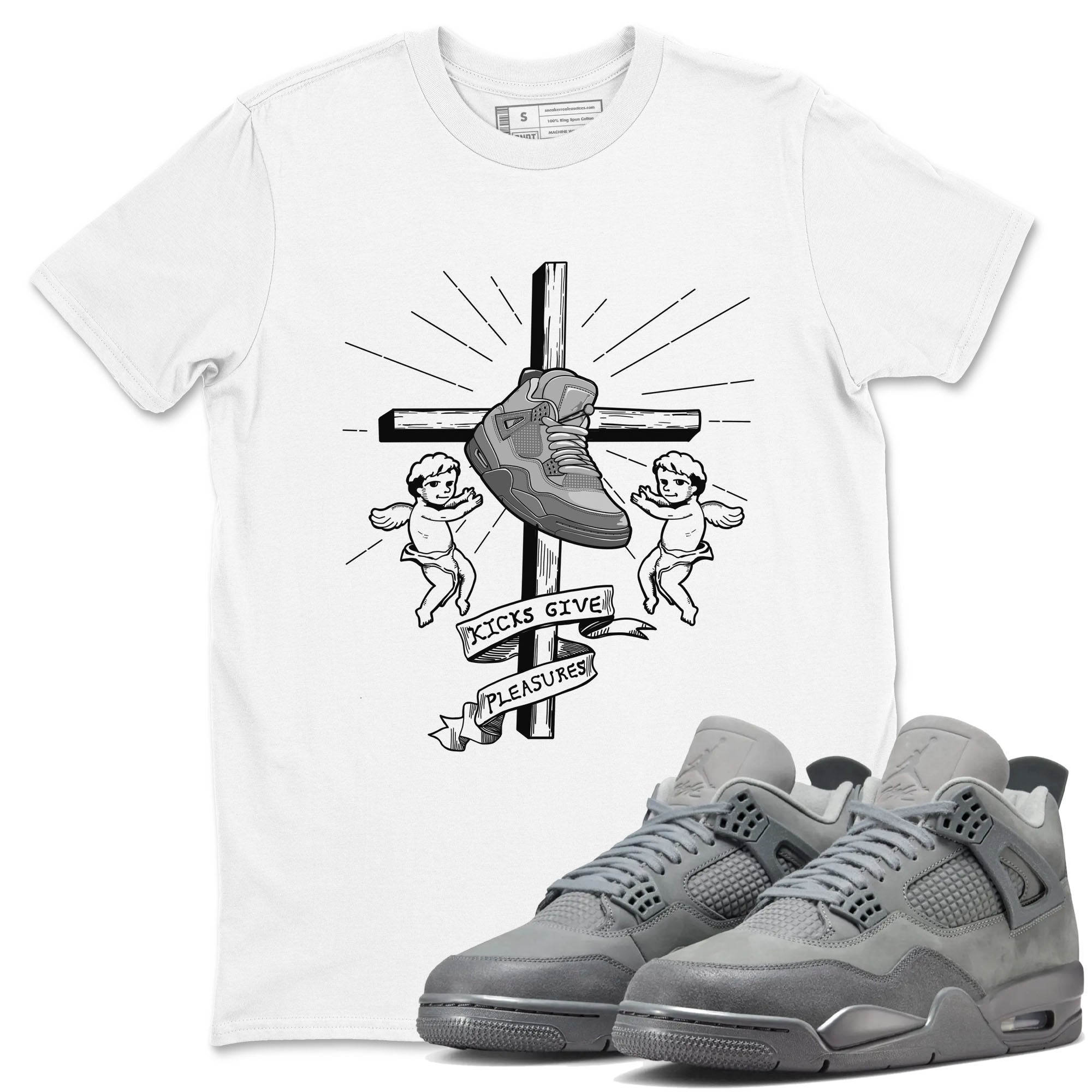 Kicks Give Pleasures snkmatch Tees - Air Jordan 4 Wet Cement