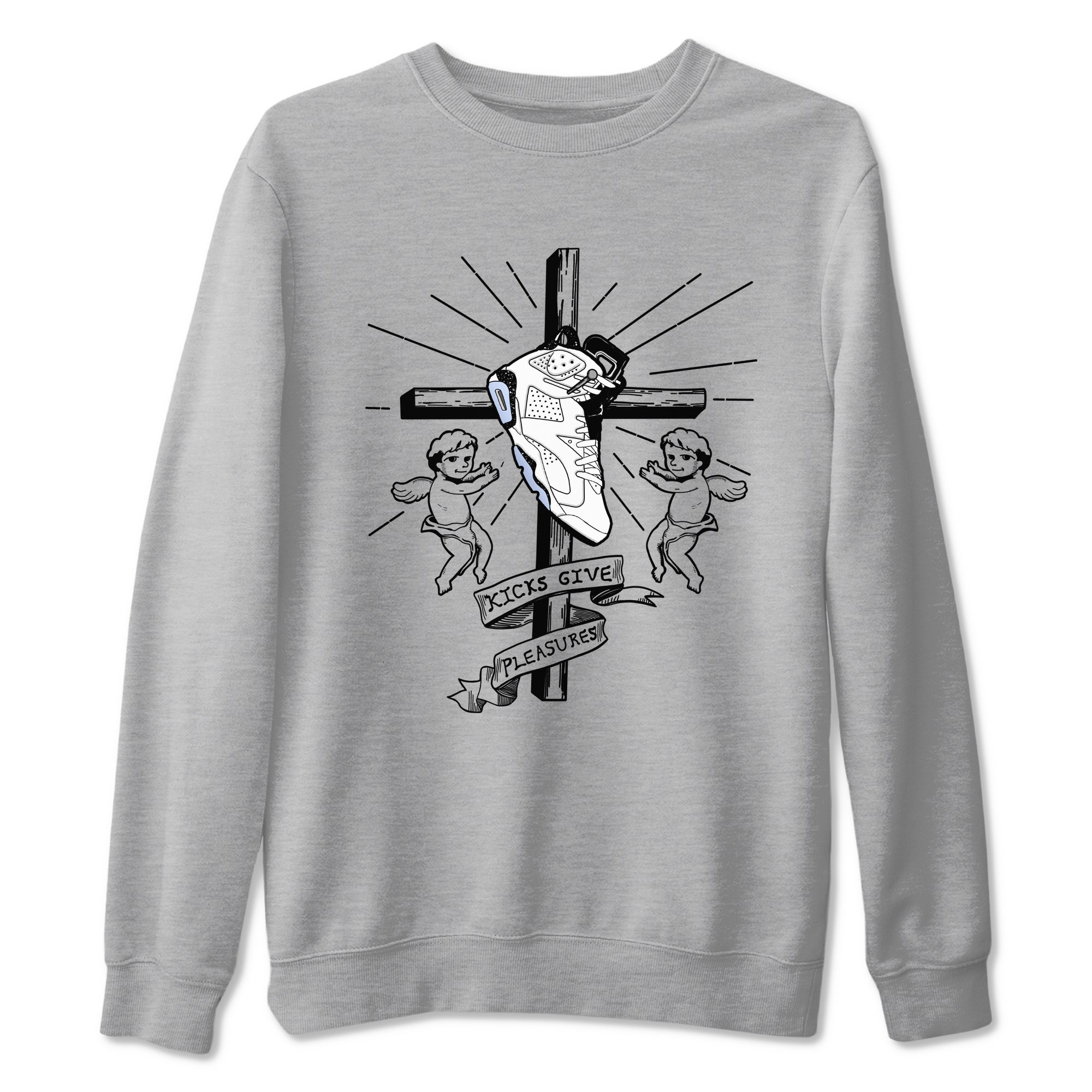 Kicks Give Pleasures snkmatch Tees - Air Jordan 6 White Black