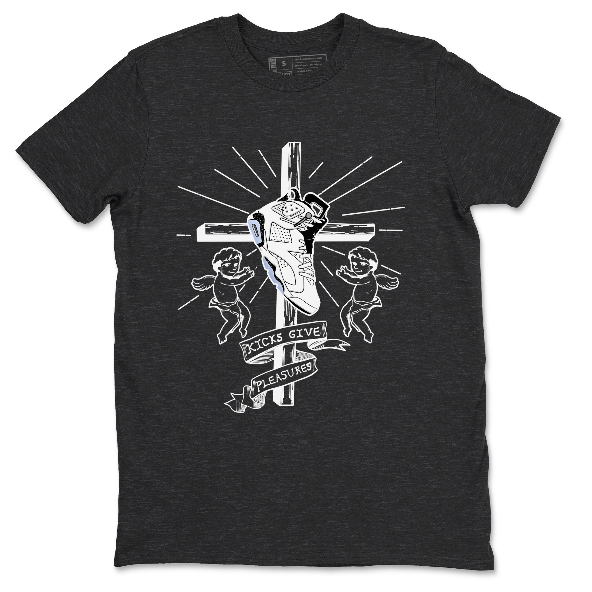 Kicks Give Pleasures snkmatch Tees - Air Jordan 6 White Black
